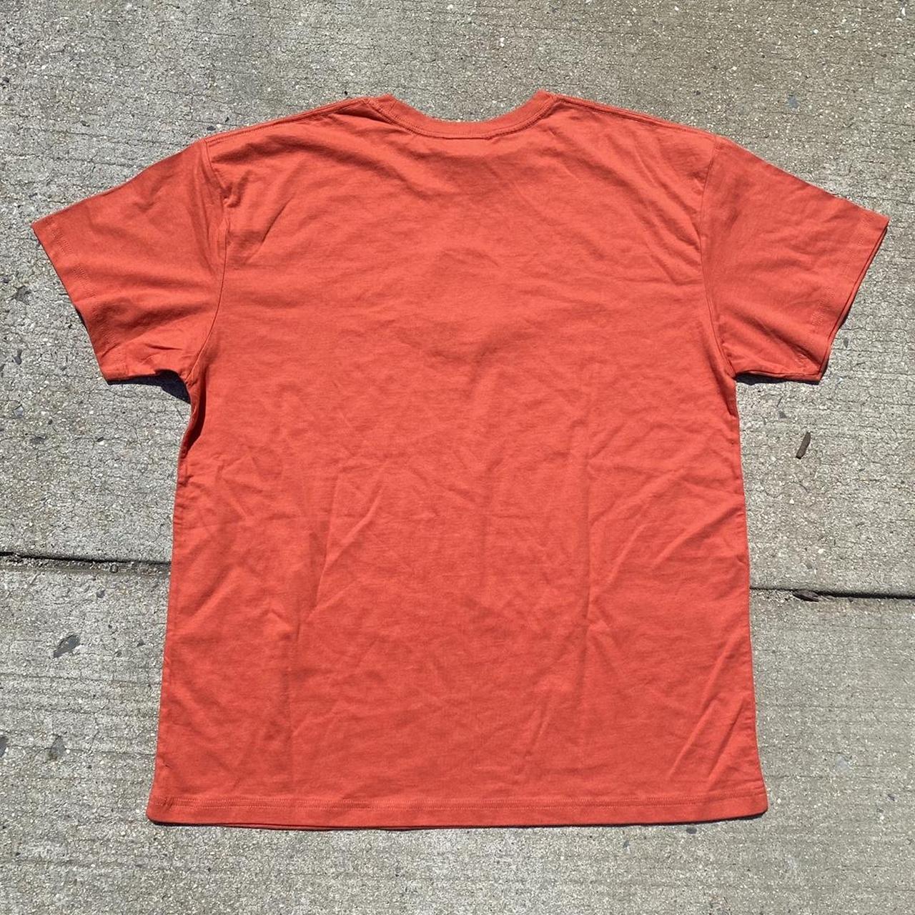 Men's Navy and Orange T-shirt | Depop