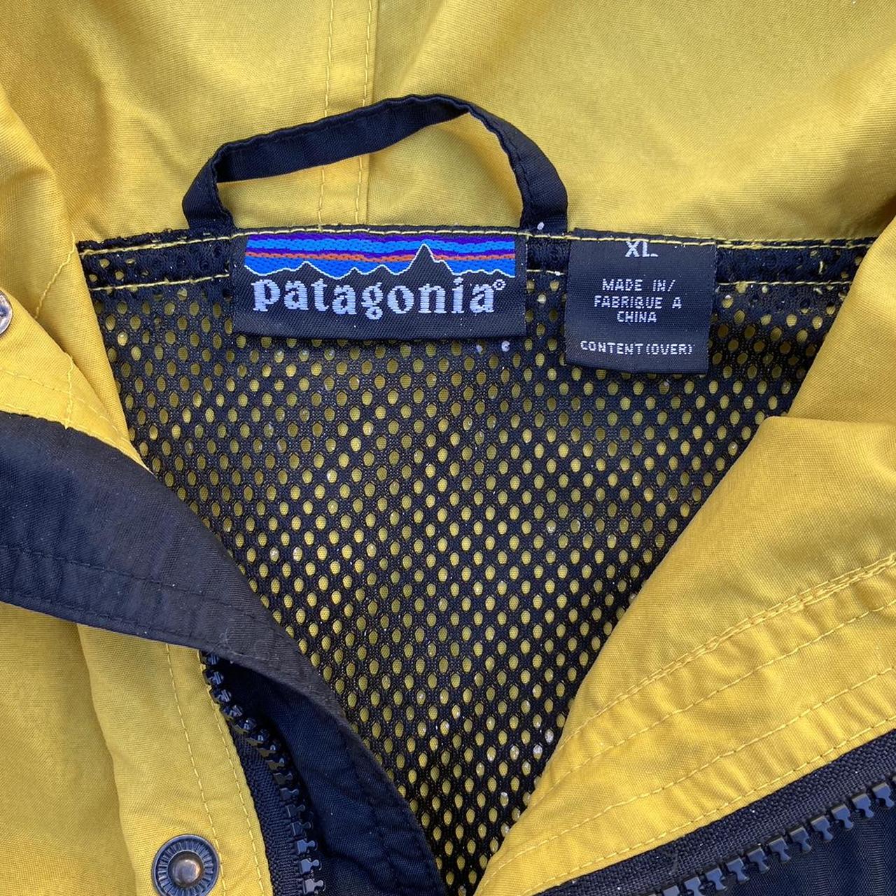 Patagonia Men's Yellow and Black Jacket | Depop