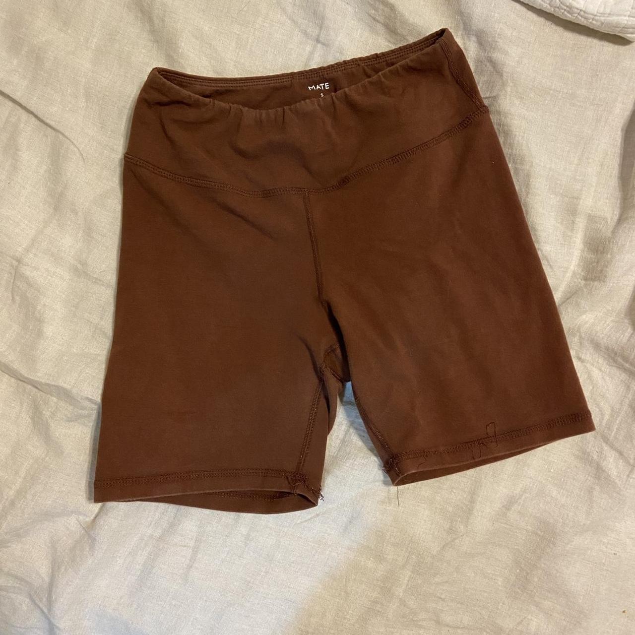 Women's Burgundy and Brown Shorts | Depop