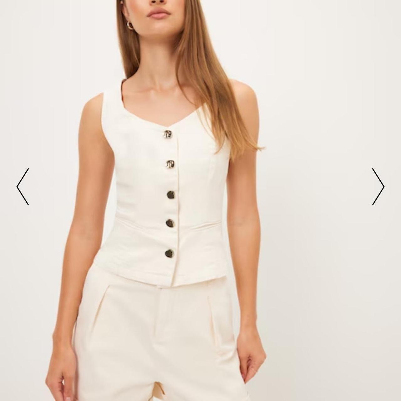 Portmans cream top with gold buttons Never worn,... Depop