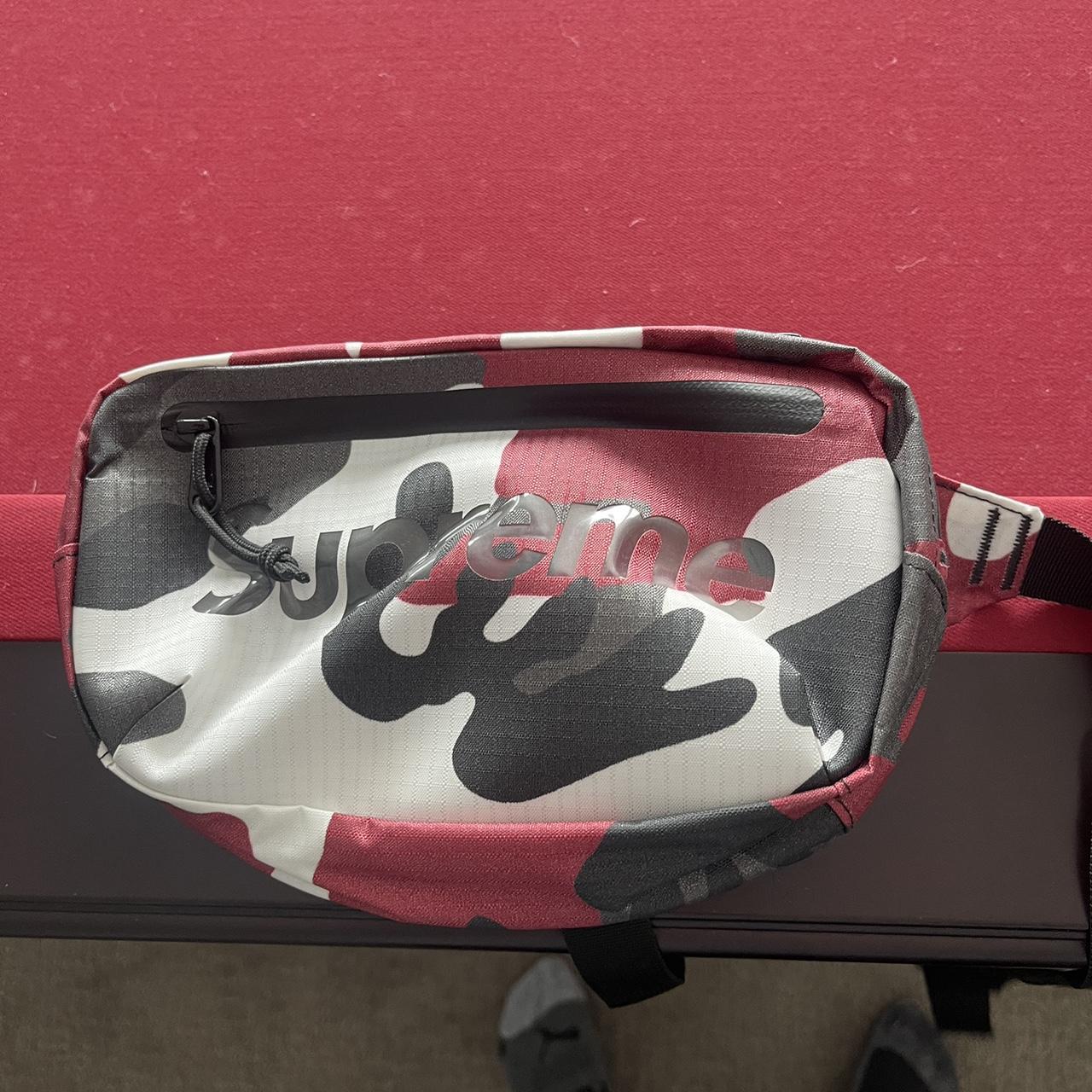 Red camouflage waist bag Basically Brand new been... - Depop