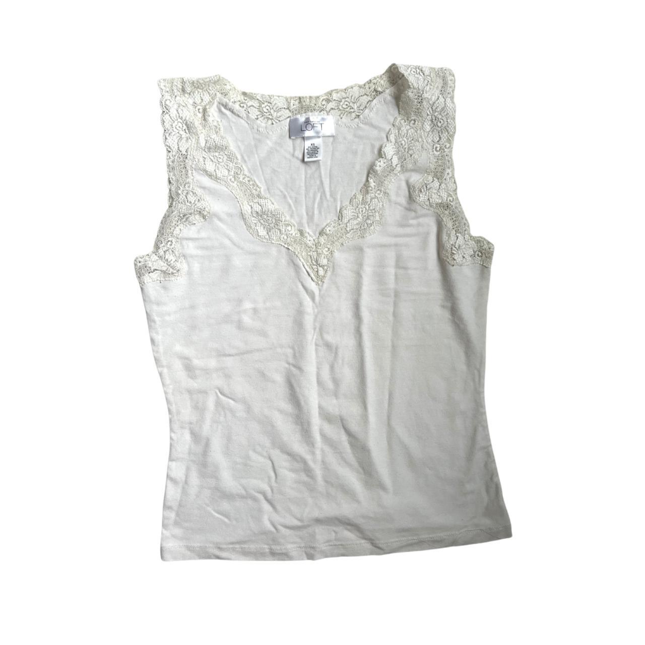 Ann Taylor Women's White Vests-tanks-camis | Depop