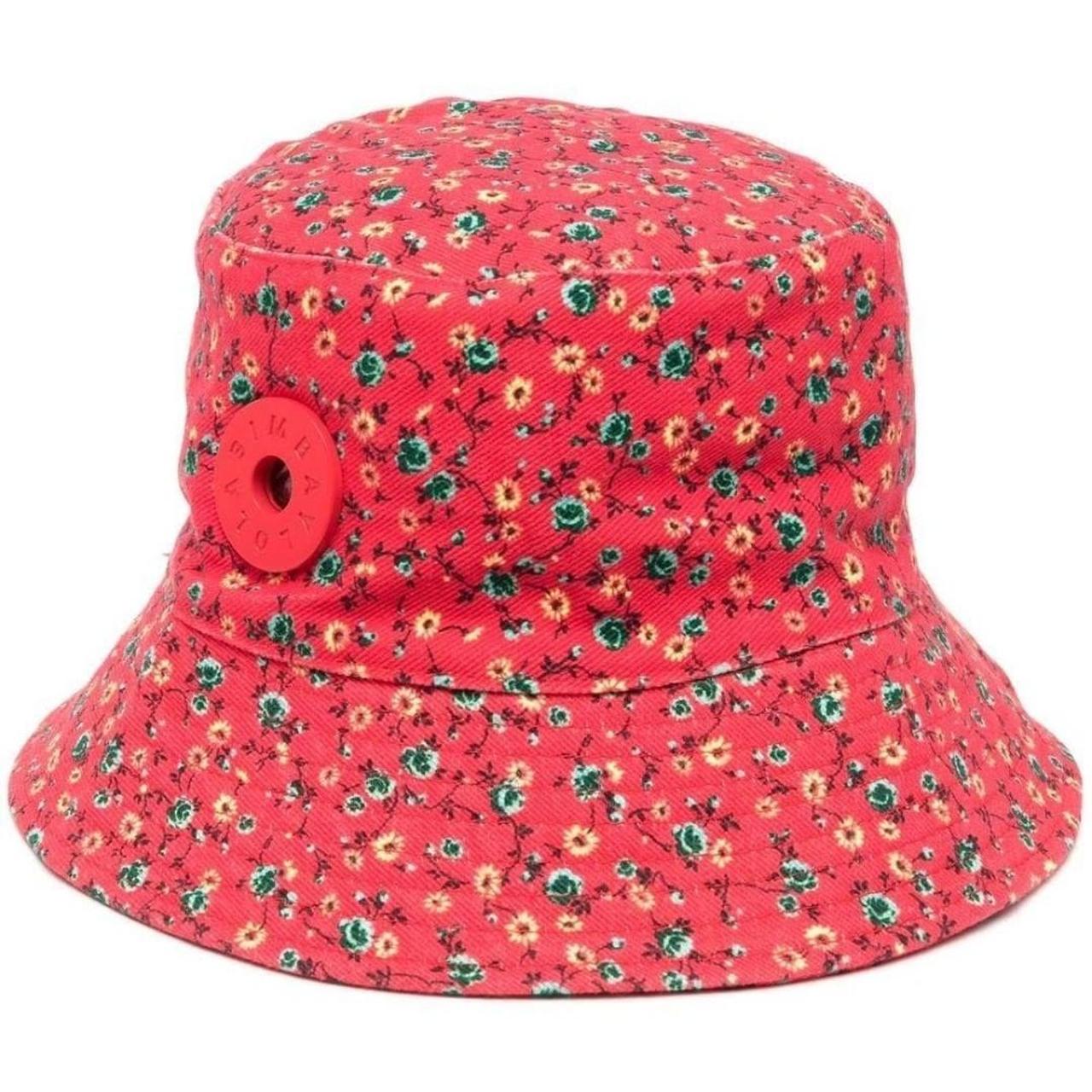 Bimba y Lola red floral bucket hat. Perfect for... - Depop