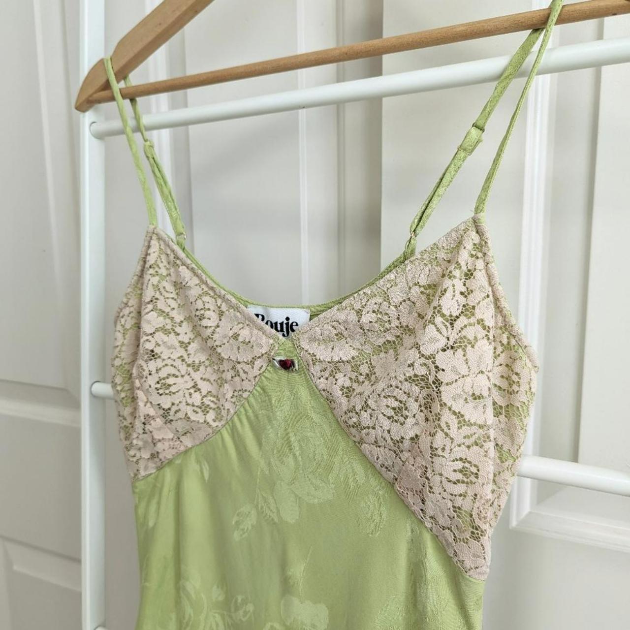 'Diane' slip dress by Rouje Paris Light green... Depop