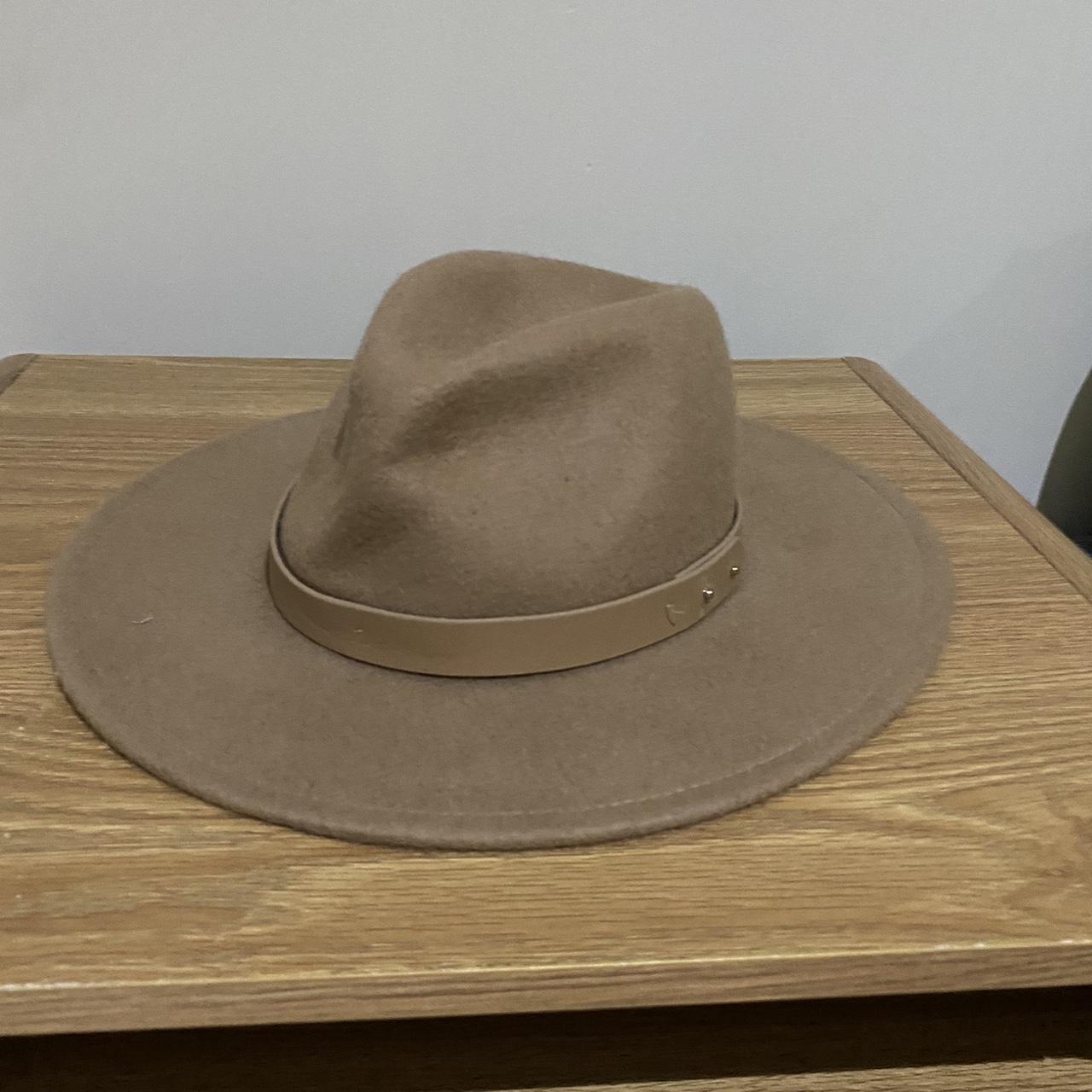 Tan colour hat from Sportsgirl. Great condition,... Depop