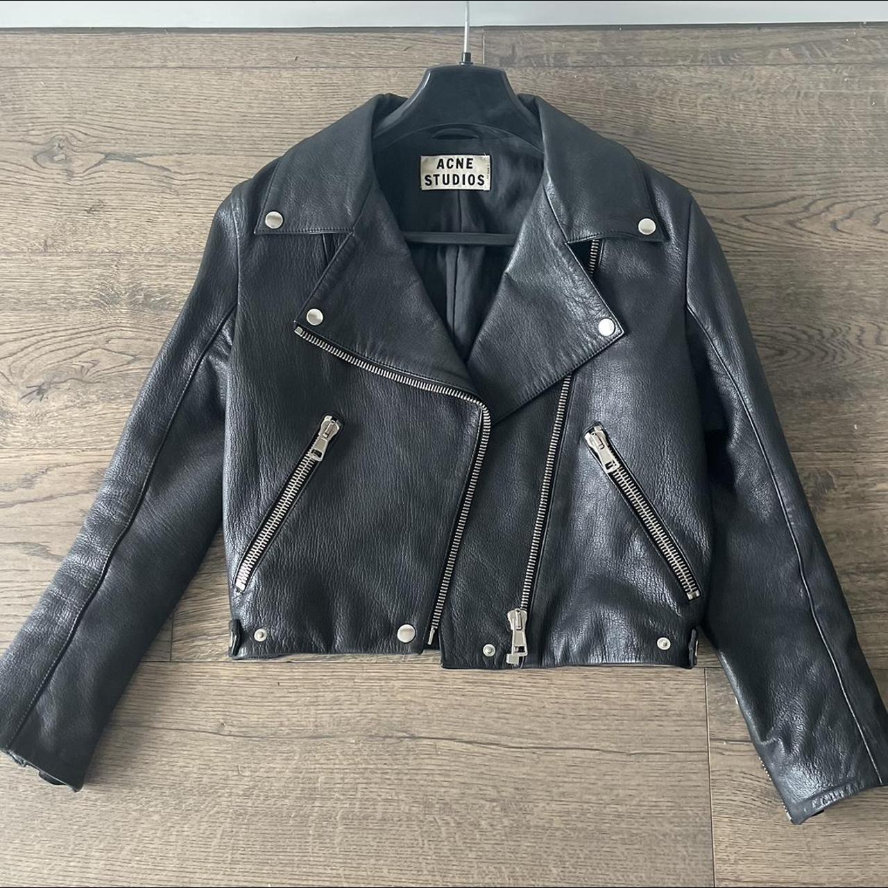 Acne studios Rita SS13 black leather biker jacket... - Depop