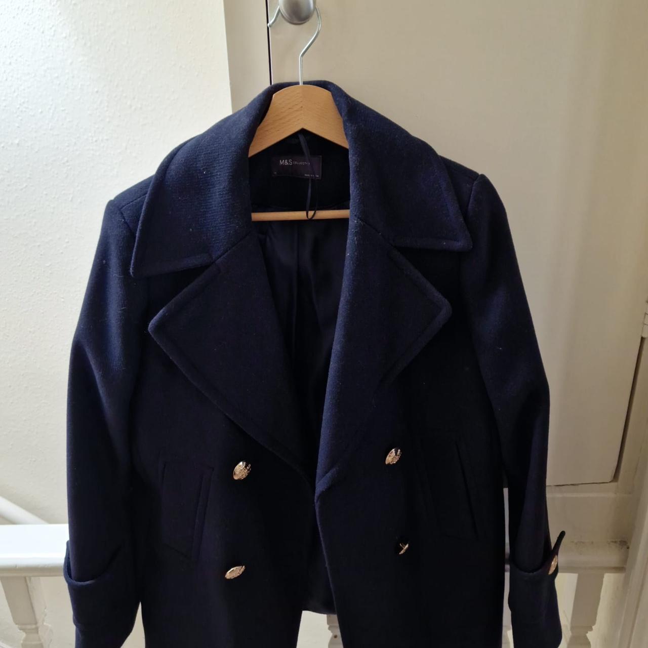 New M S popular navy jacket only worn once. Nice