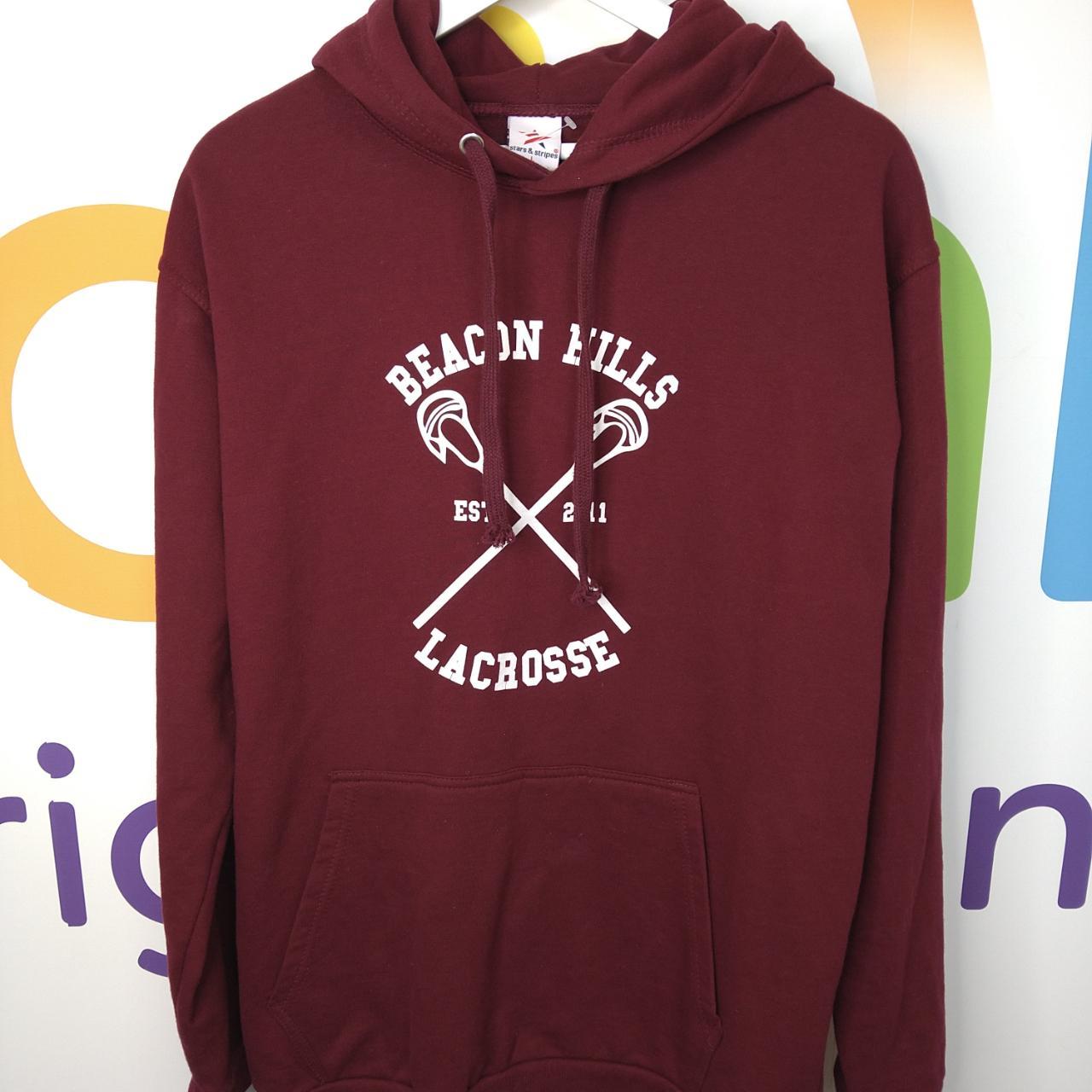 Teen Wolf Burgundy Beacon Hills Lacrosse Hoodie. Depop