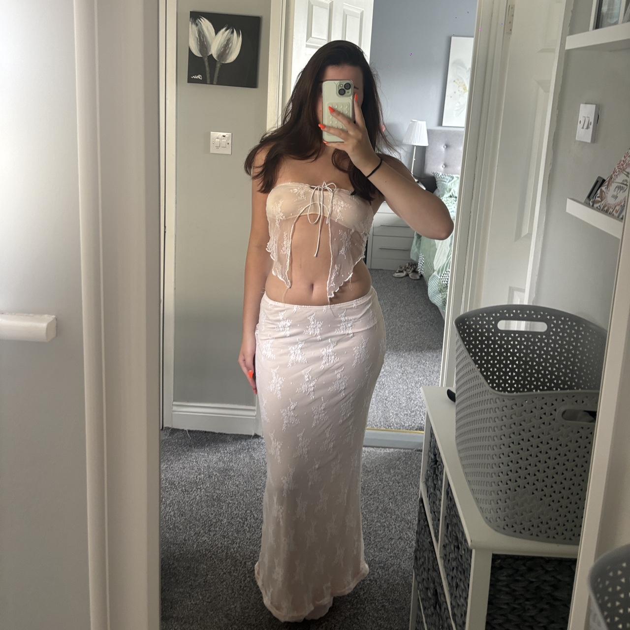 Lace Katch me set 🤍 #laceset #white #katchme #coord Depop