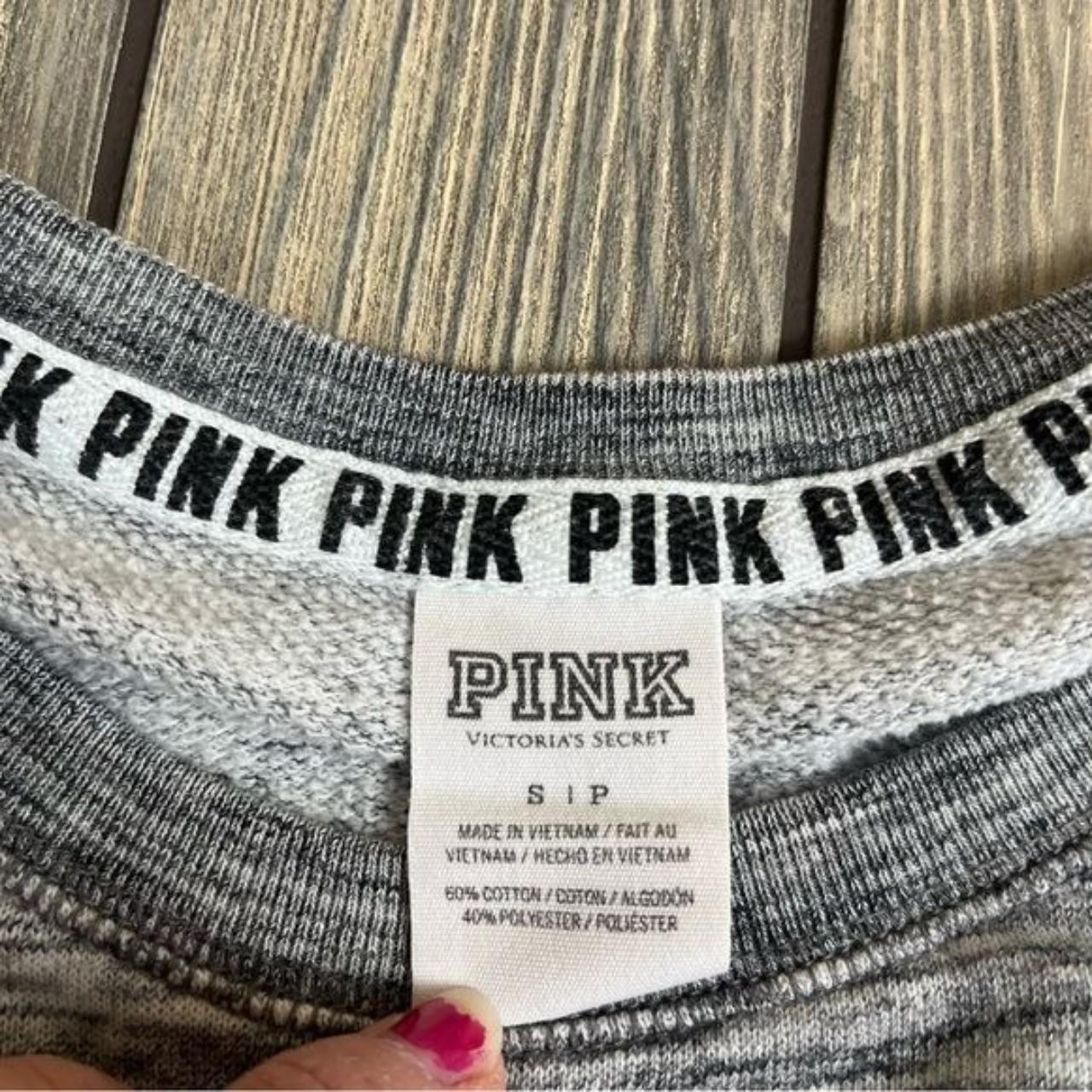 PINK Victoria's Secret gray/pink floral tropical - Depop