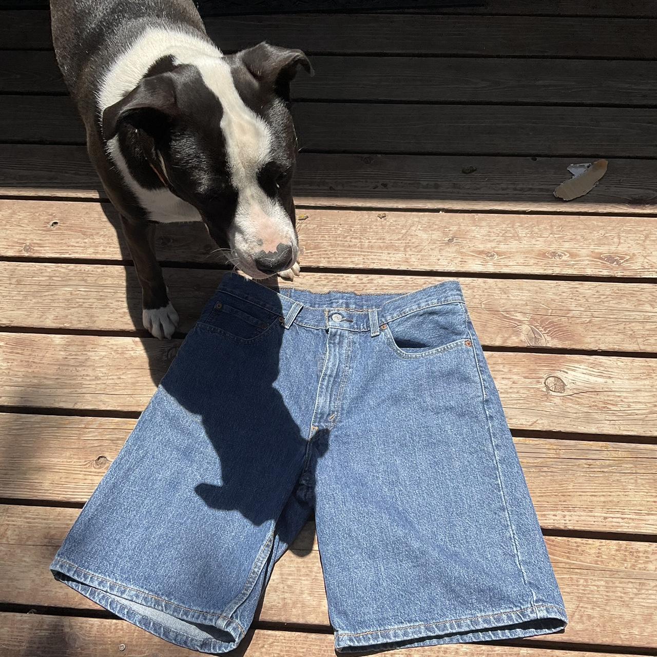 levi-s-men-s-blue-shorts-depop