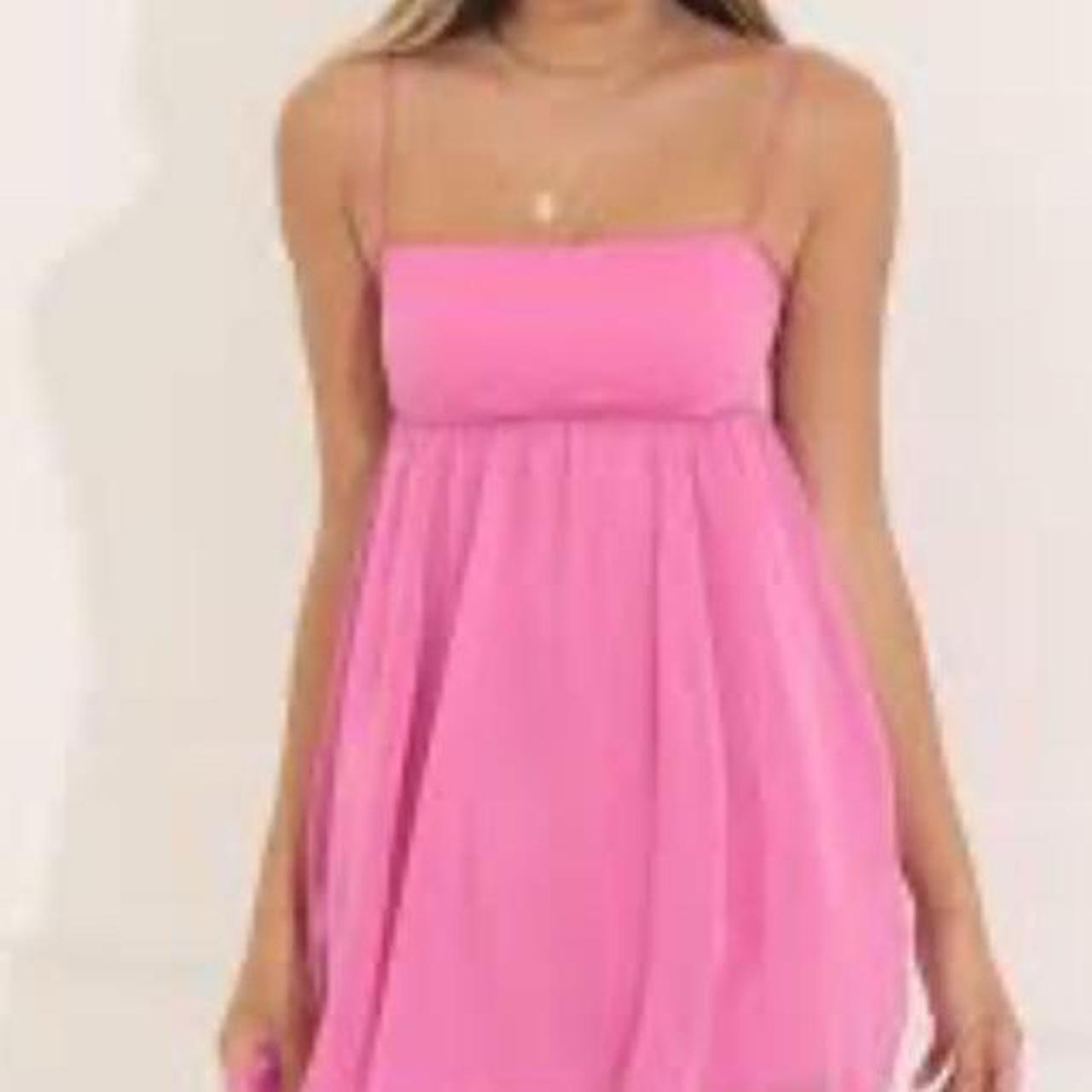 Lucy in the sky babydoll dress in pink. Perfect for... Depop