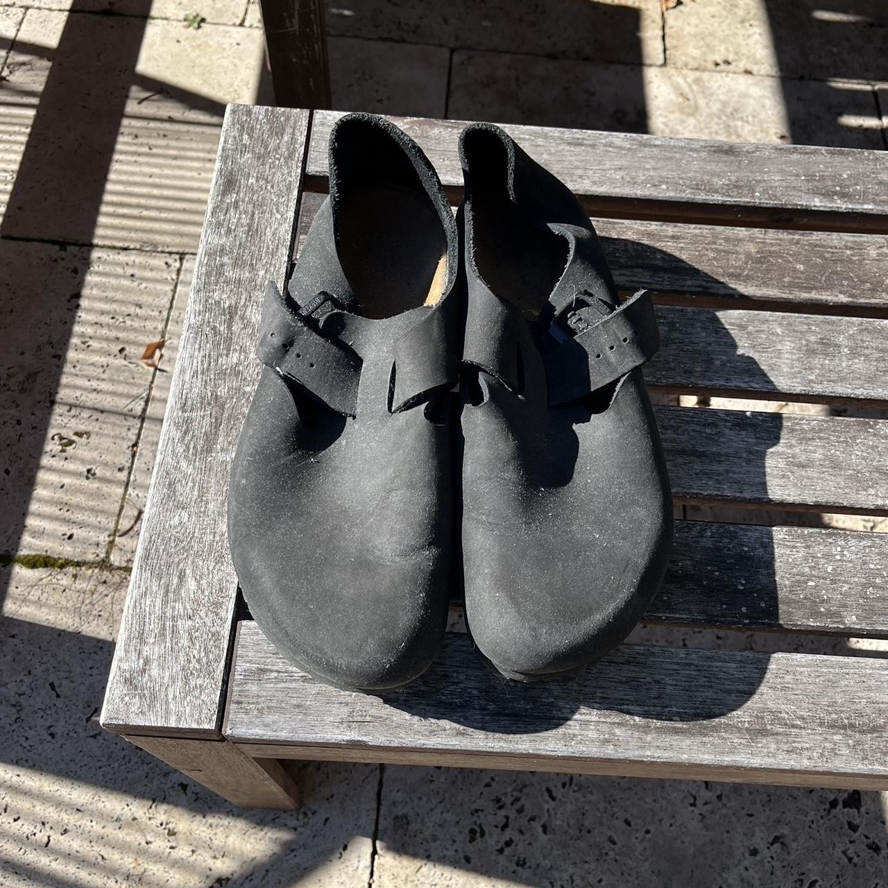 Birkenstock London Worn London Birkenstocks Black Leather Size 44