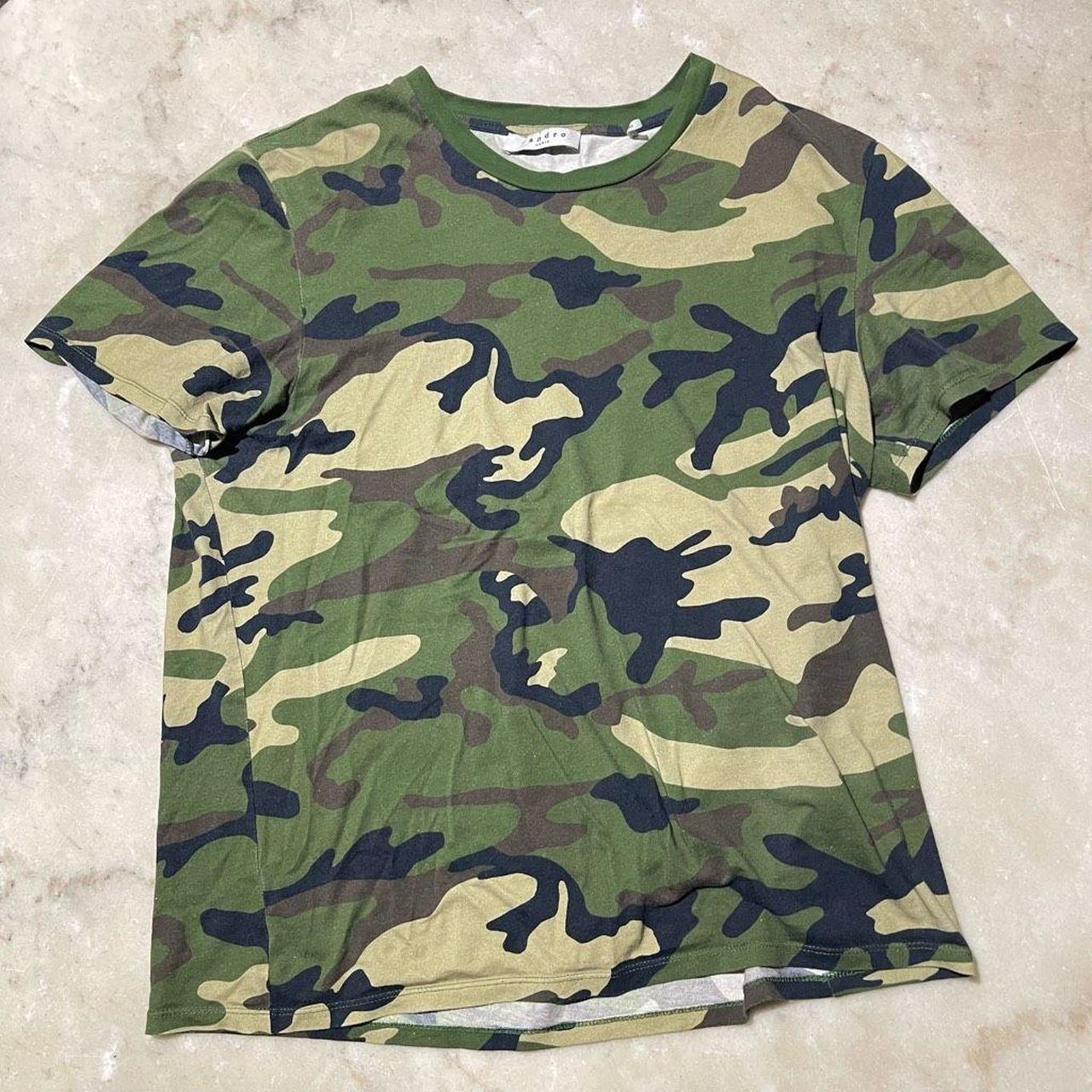 Sandro Green Camo T-Shirt