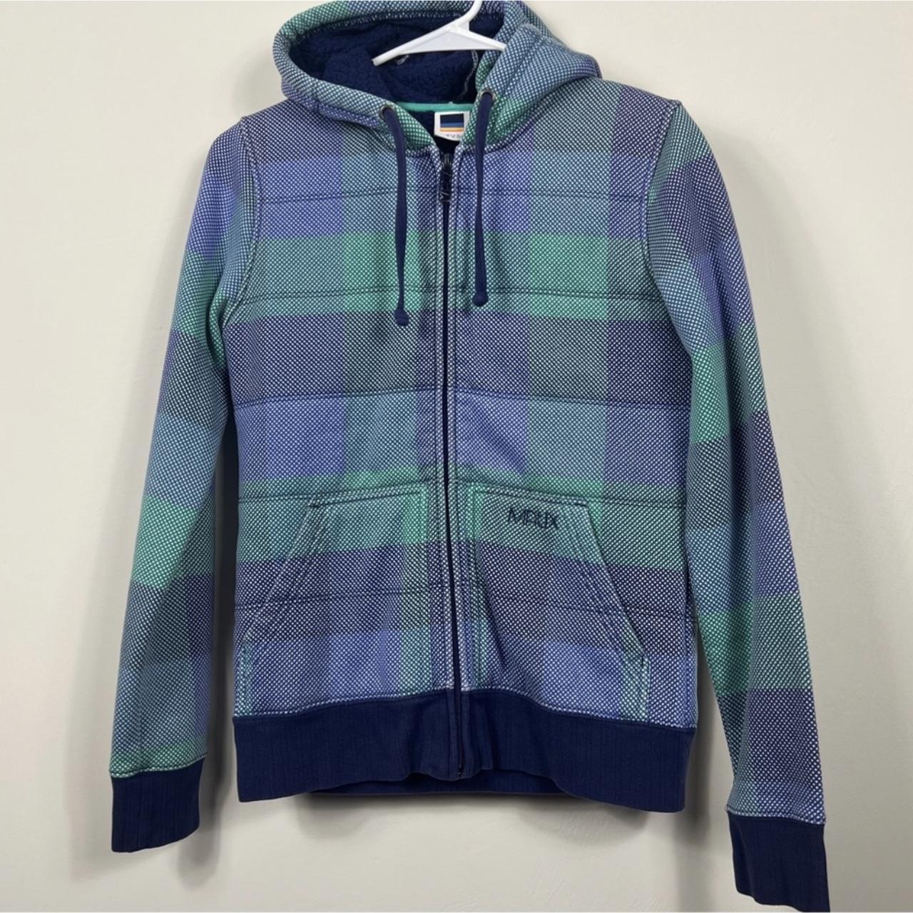 Women's Blue and Green Hoodie | Depop