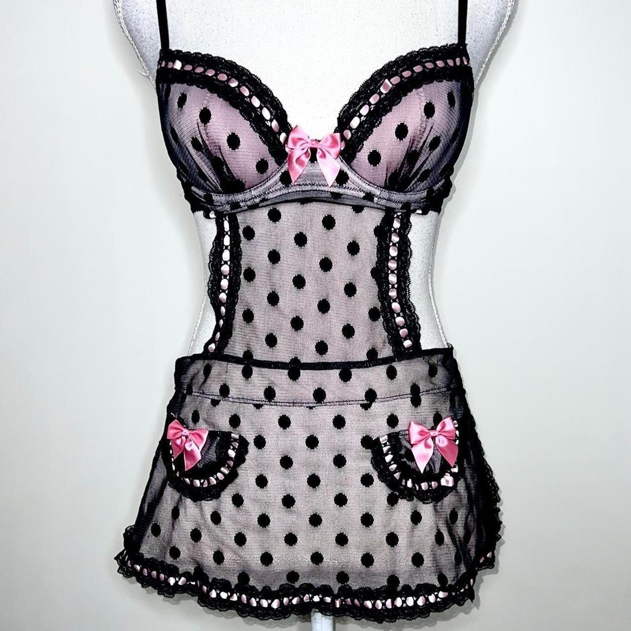 VS sexy little things french maid polka dot costume lingerie set purchases