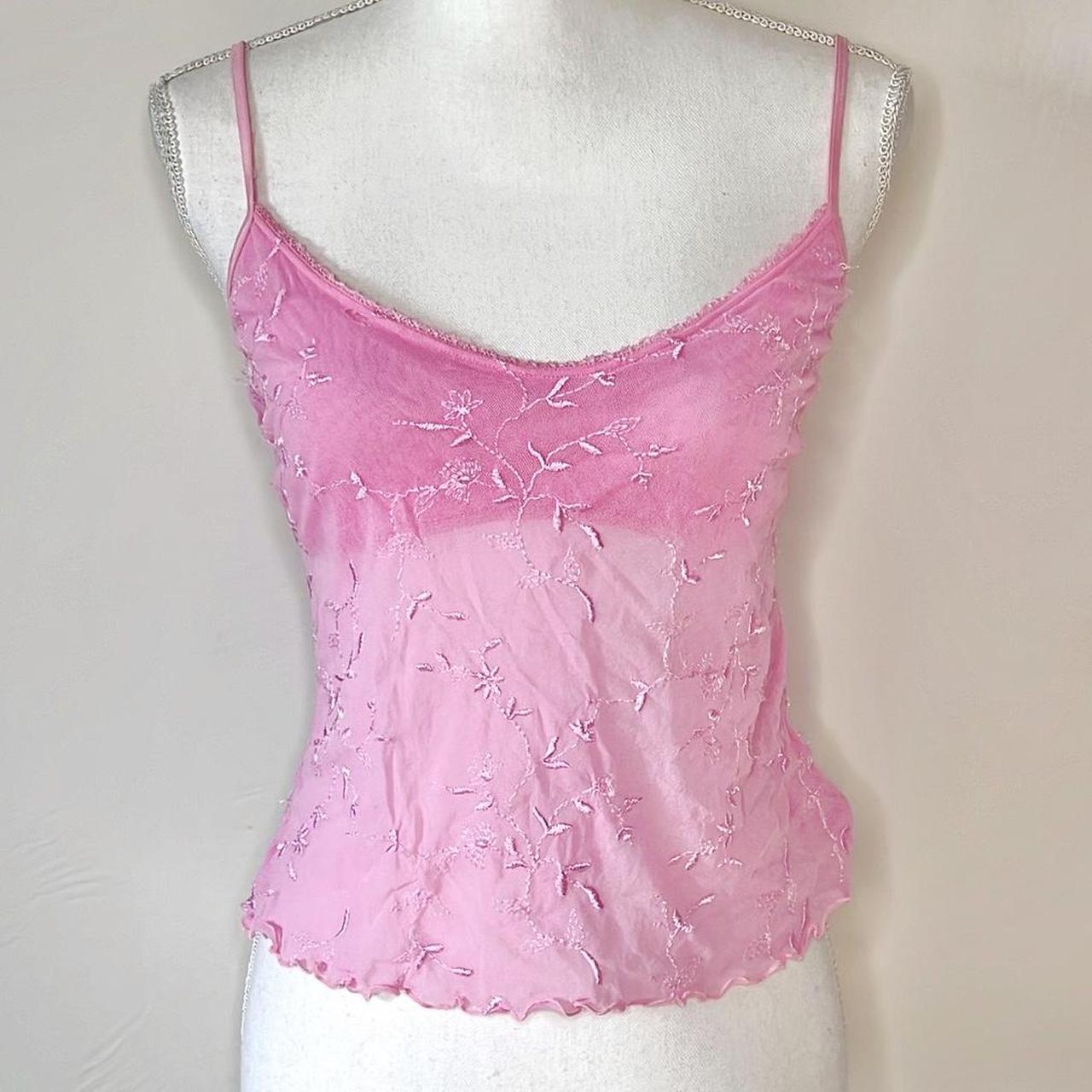 Cosabella L hotsell Coral Pink Mesh Lace Tank