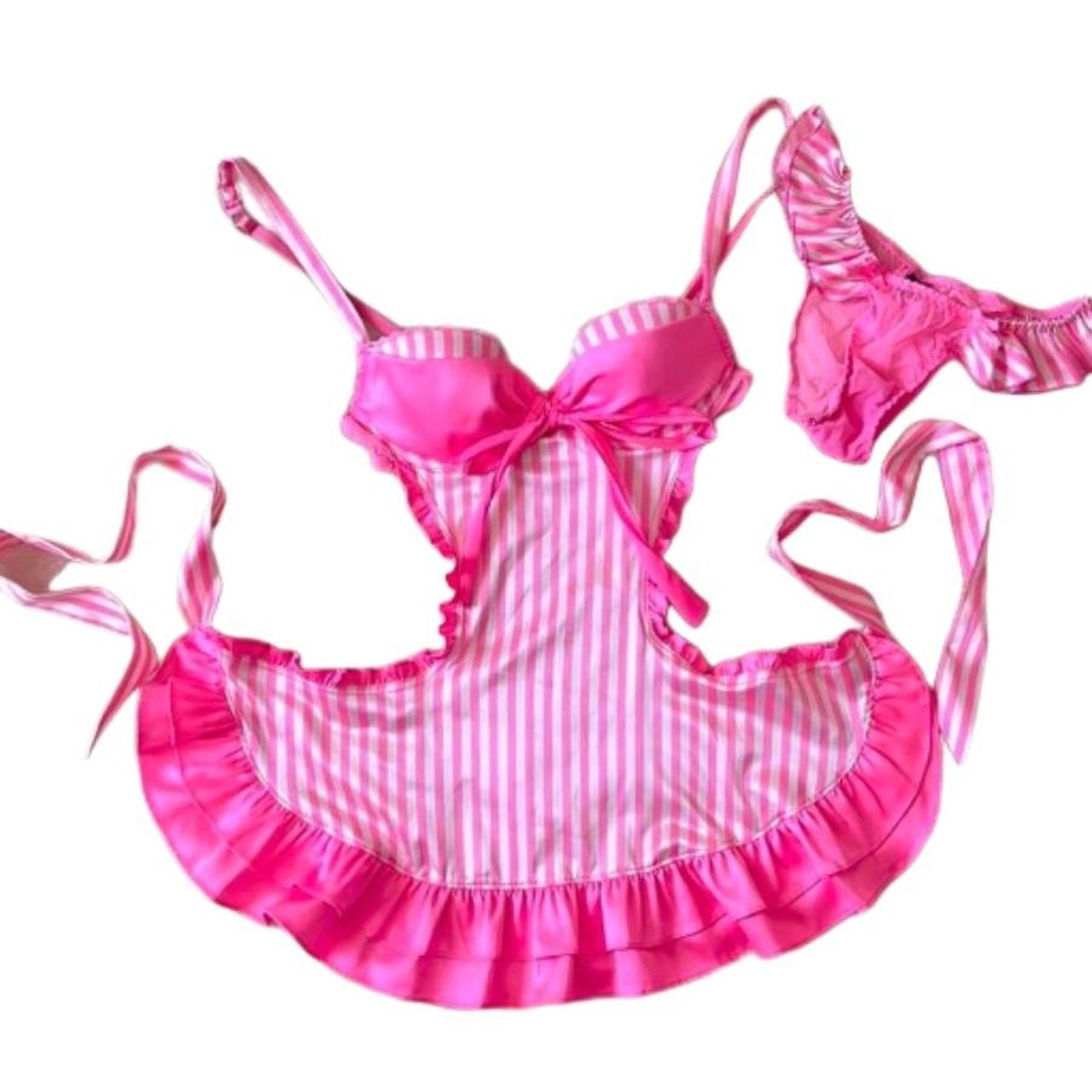 Victoria's high quality Secret Ruffle Apron Babydoll