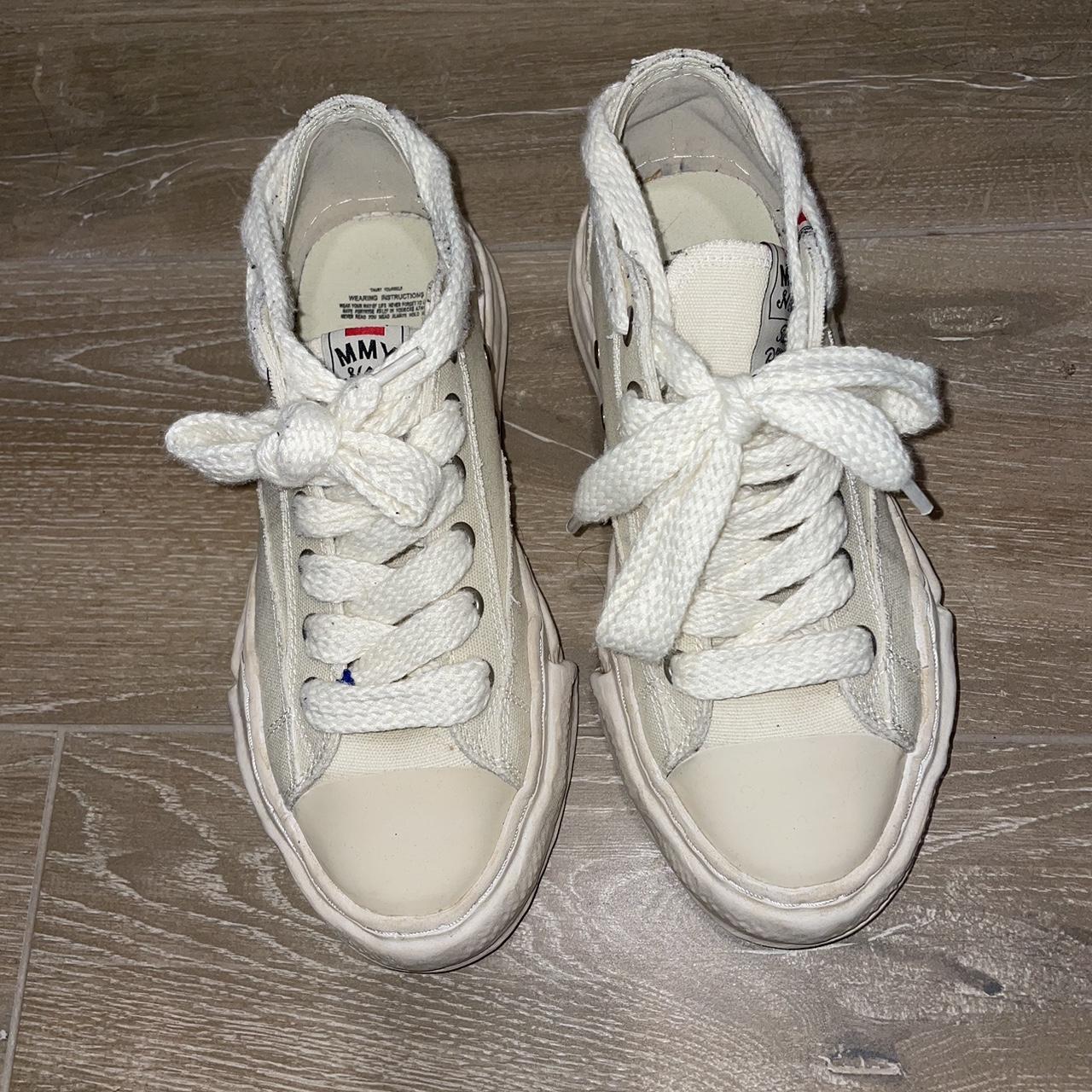 Maison Mihara Yasuhiro Men's Cream Trainers | Depop