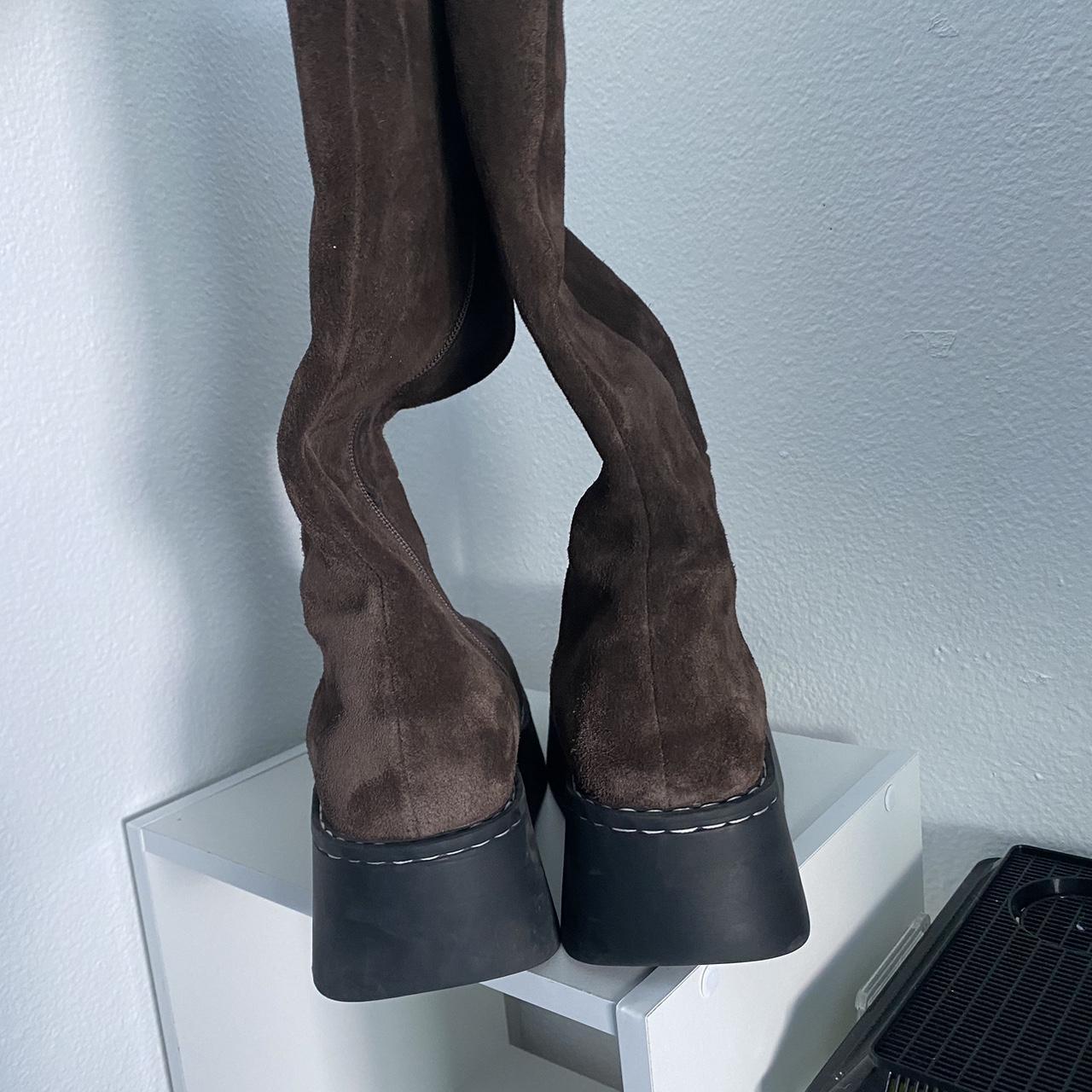 Unif brown suede Bundt boot 🍂 purchased these for... - Depop