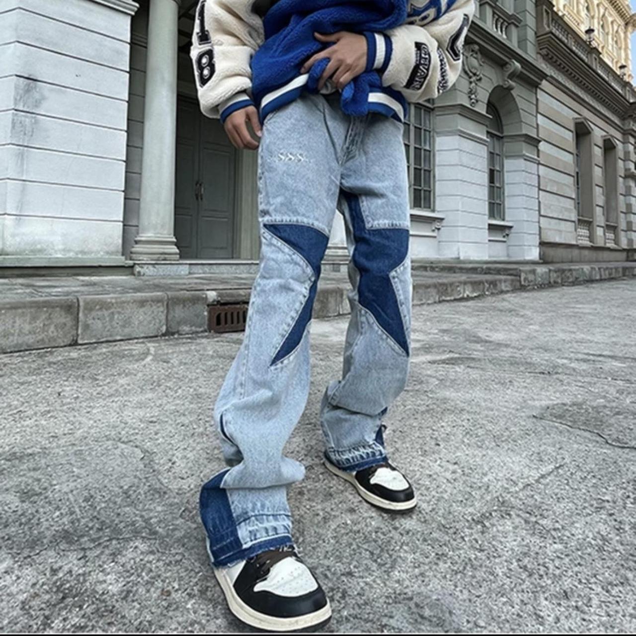 【EZKATON】23SS★ Moon City Denim Pants Custom Y2K Streetwear Denim Price: $74.60 Size: | Depop