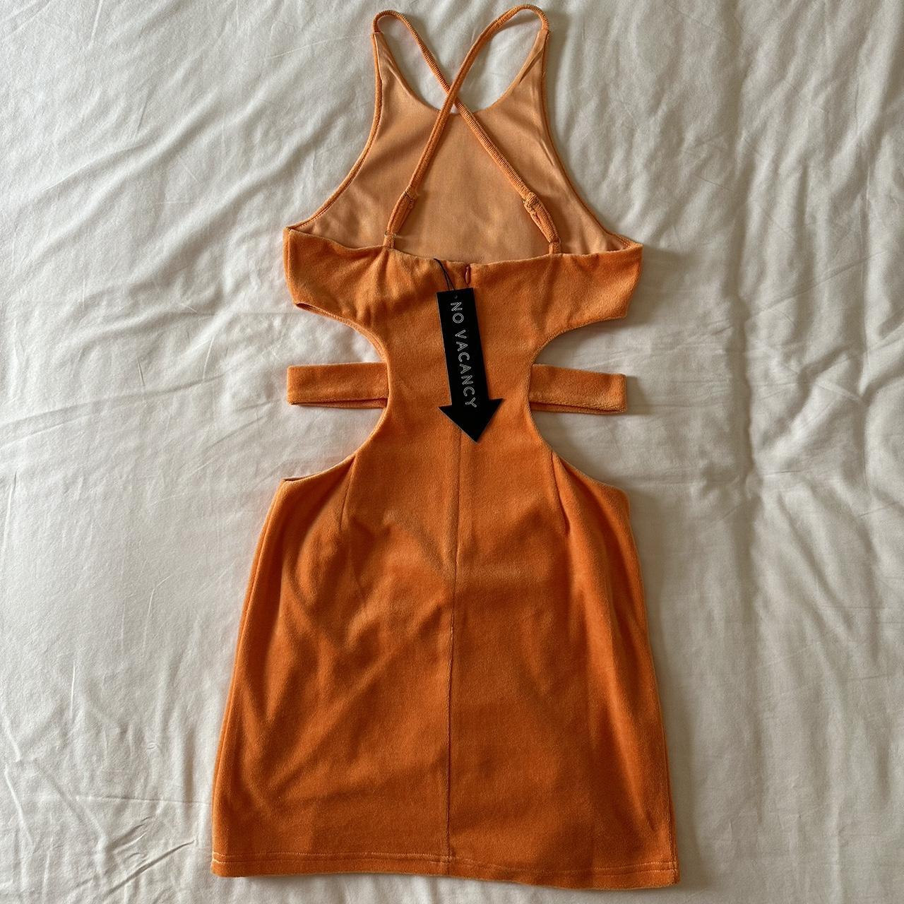 No Vacancy Orange Velvet dress bought off dolls kill Depop
