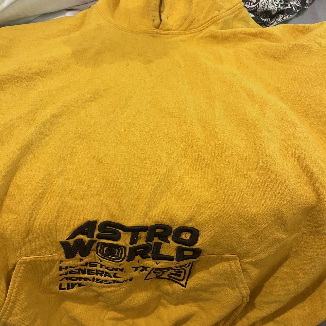 Yellow astroworld clearance tour hoodie