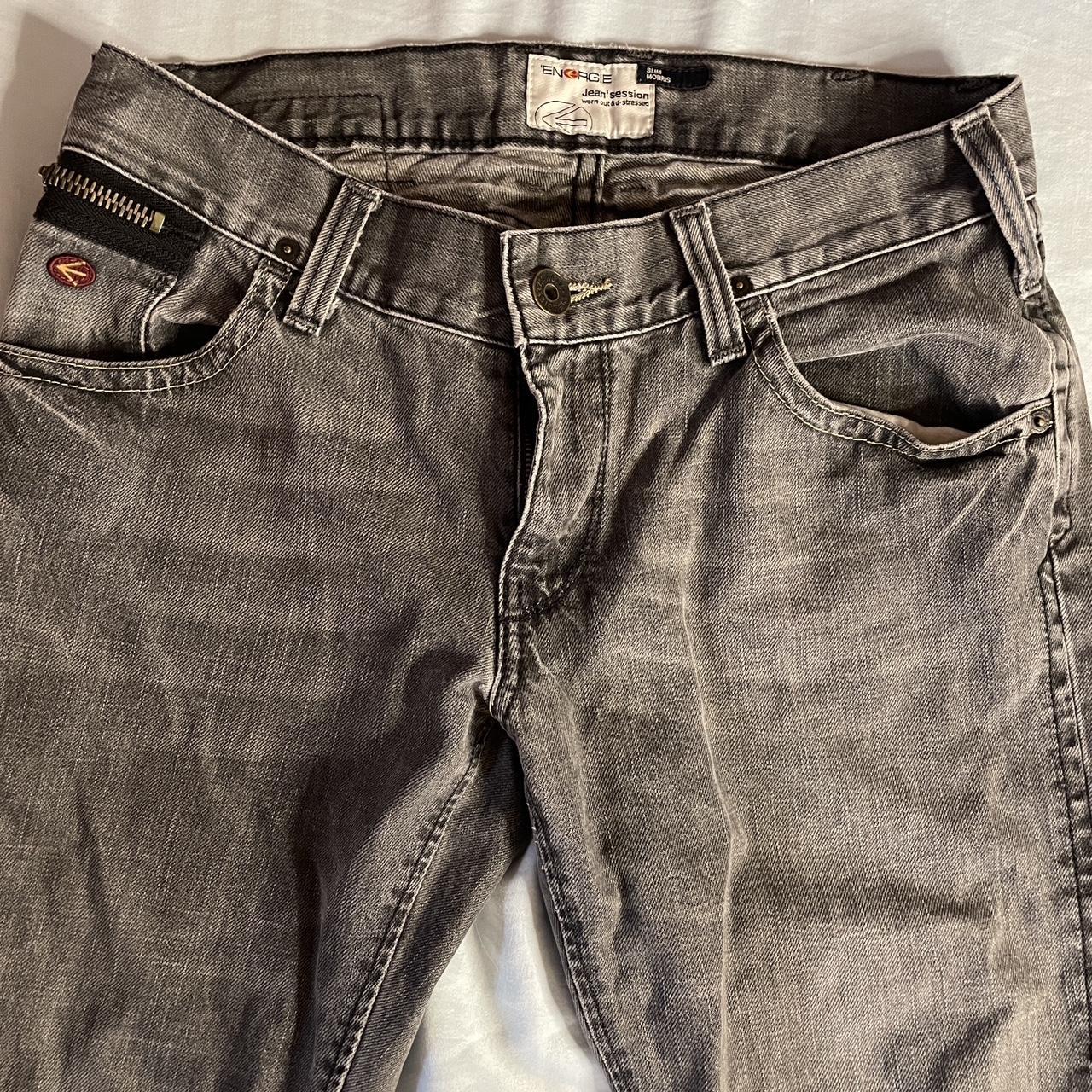 gray faded slim fit Energie Jean Session jeans -... - Depop