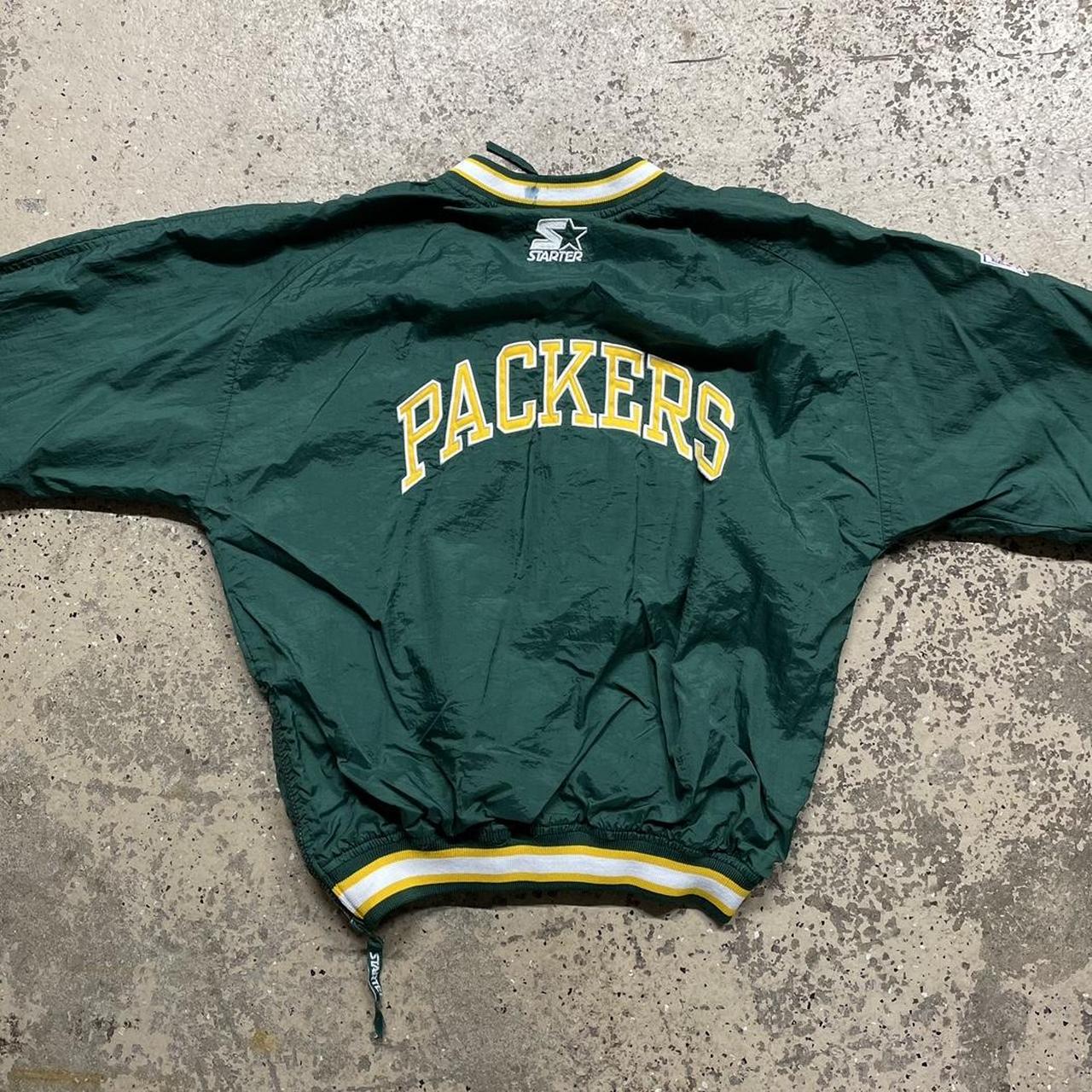 Vintage 90s Green Bay Packers Starter Hoodie Jacket - Depop