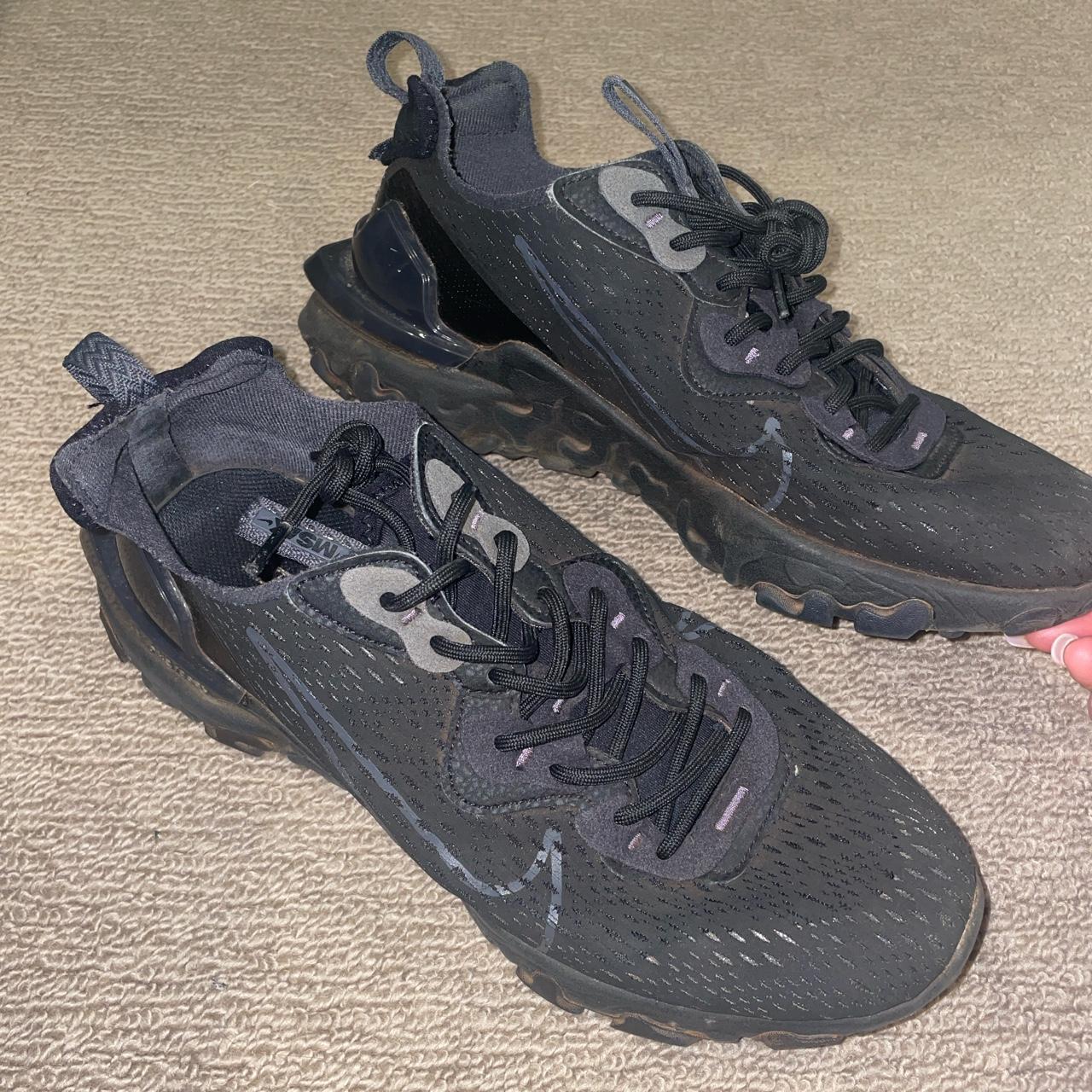 mens nike react vision triple black