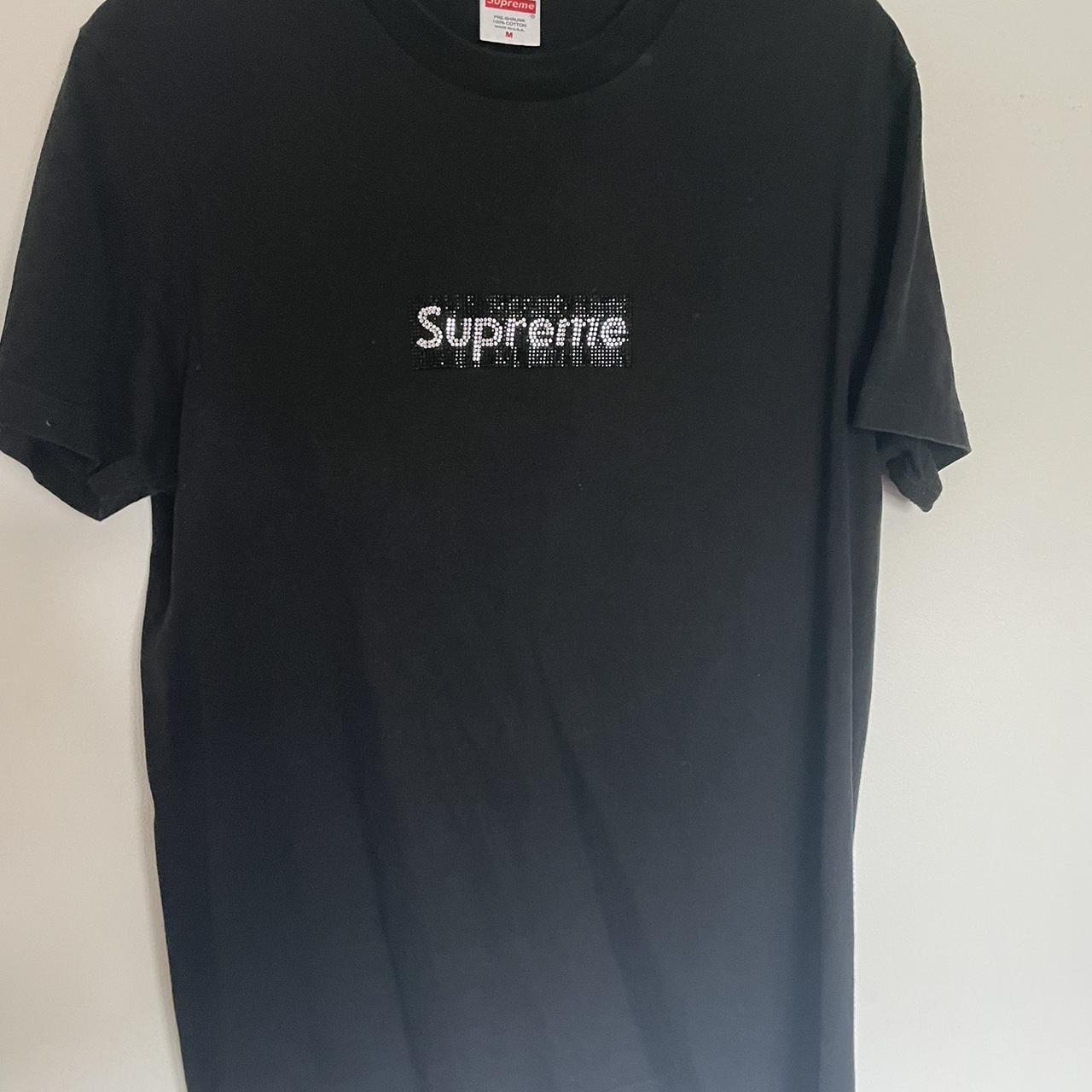 Supreme swarovski box logo tee, size small,