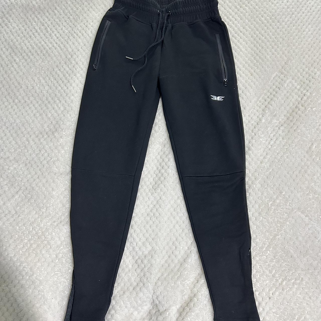 Black elite eleven trackies Tip at bottom of leg - Depop