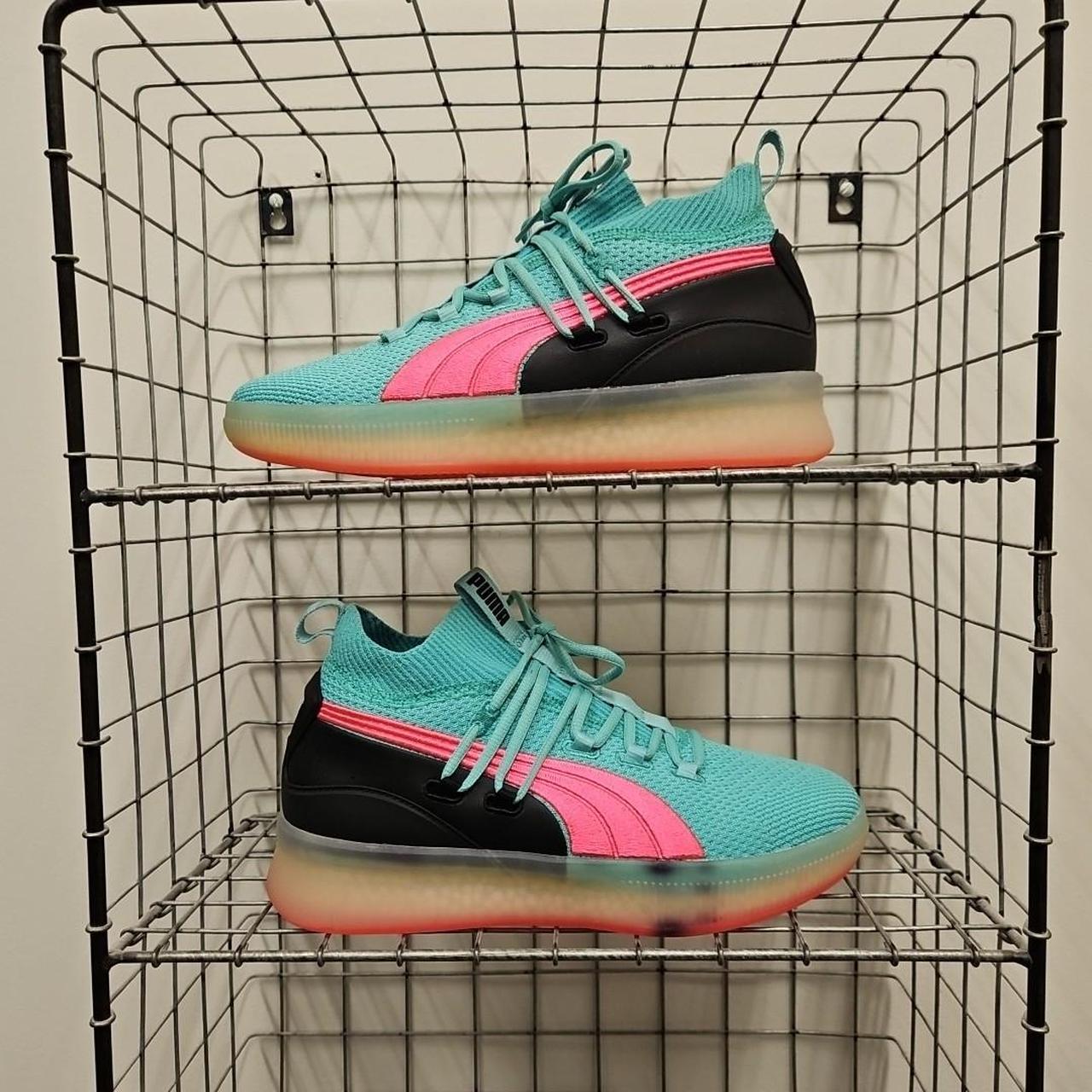 Puma Clyde Hardwood バスケットボールシューズ ピンク Puma Clyde Hardwood White Pink Men's - 193663-03 - US