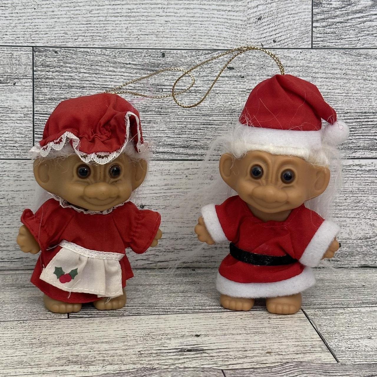 Vintage Christmas troll family Santa Mrs Claus. Depop