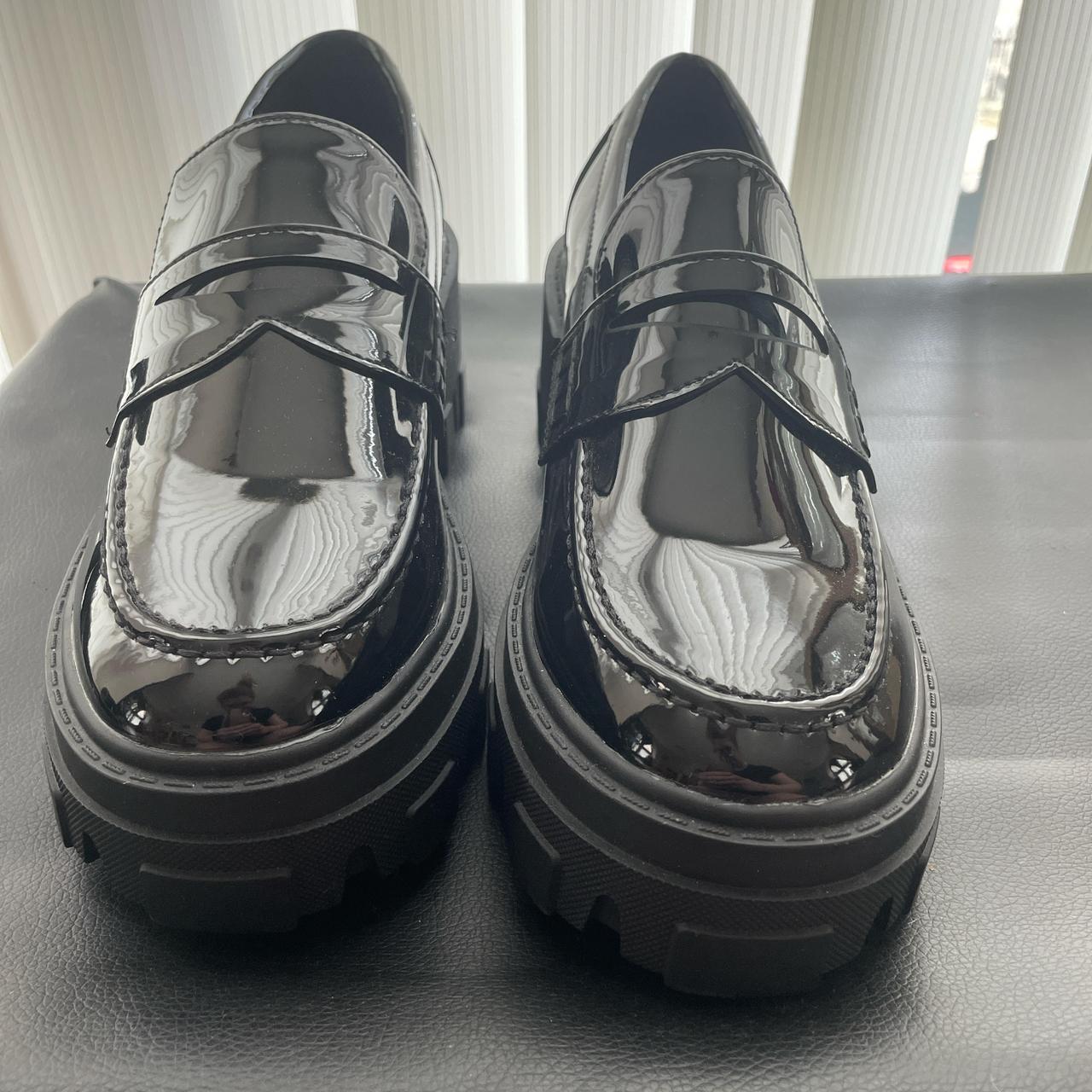 Asos Design Womens Black Chunky Shoes ASOS DESIGN Script Chunky