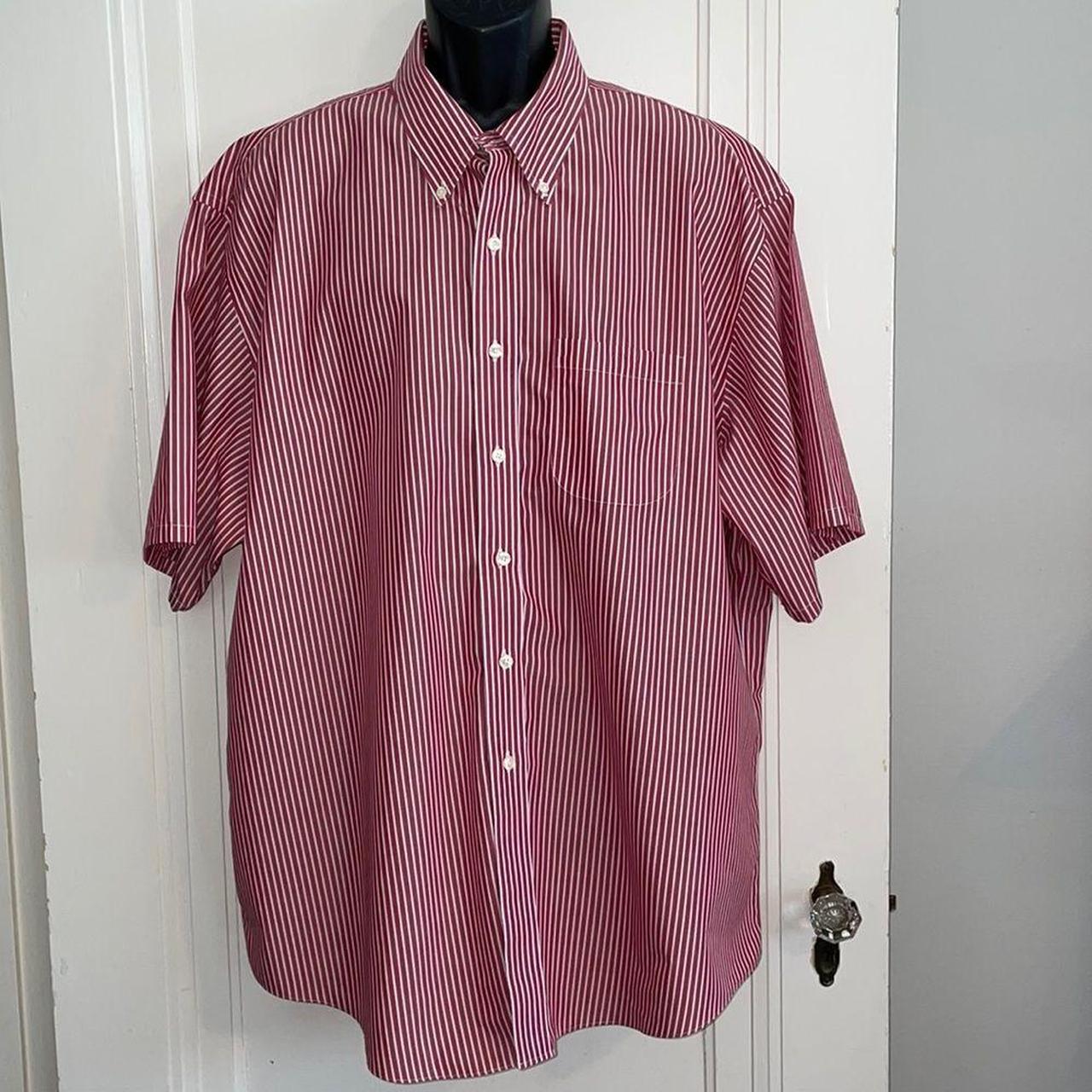 Brooks Brothers Men's Red and White Shirt | Depop