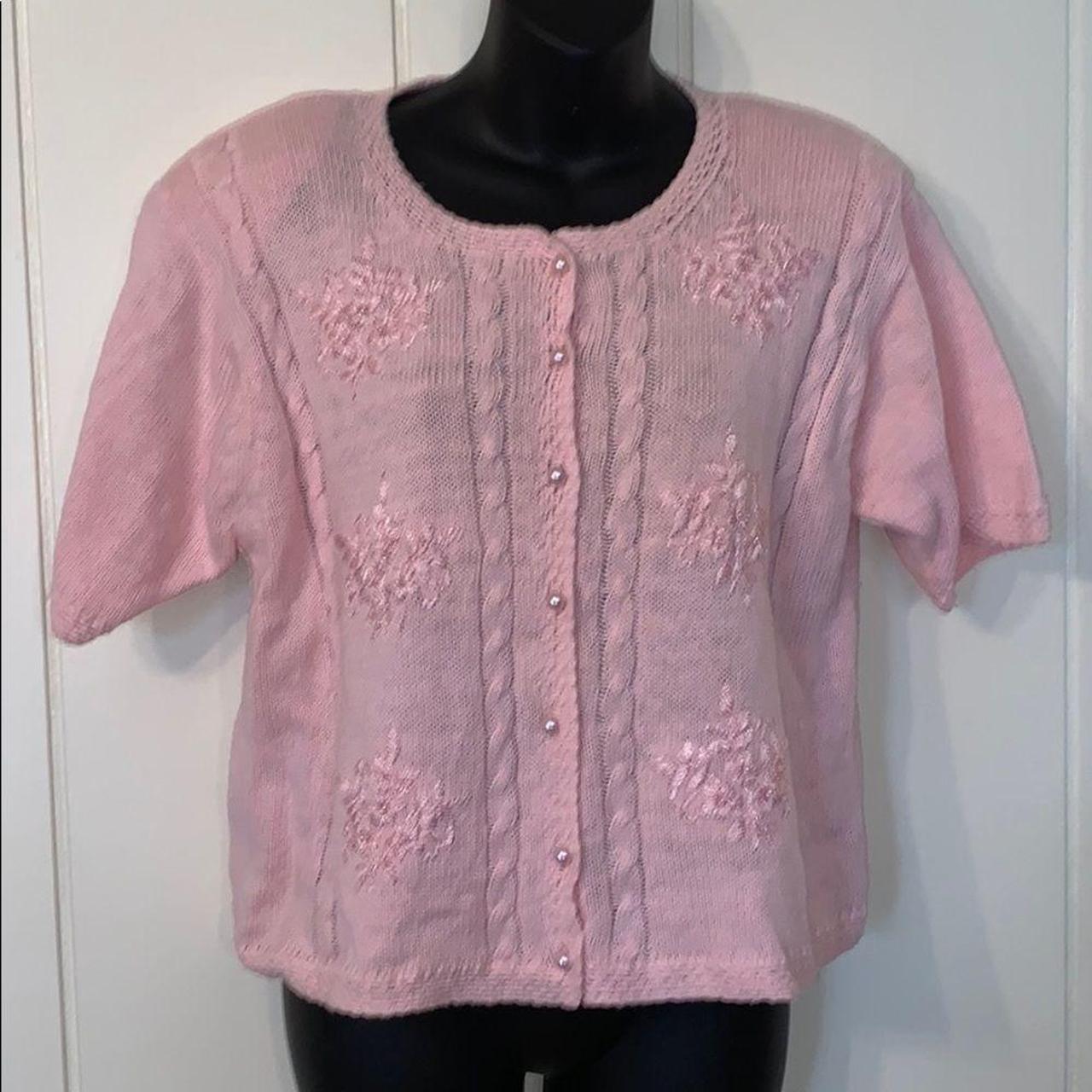 Pale pink sale short cardigan