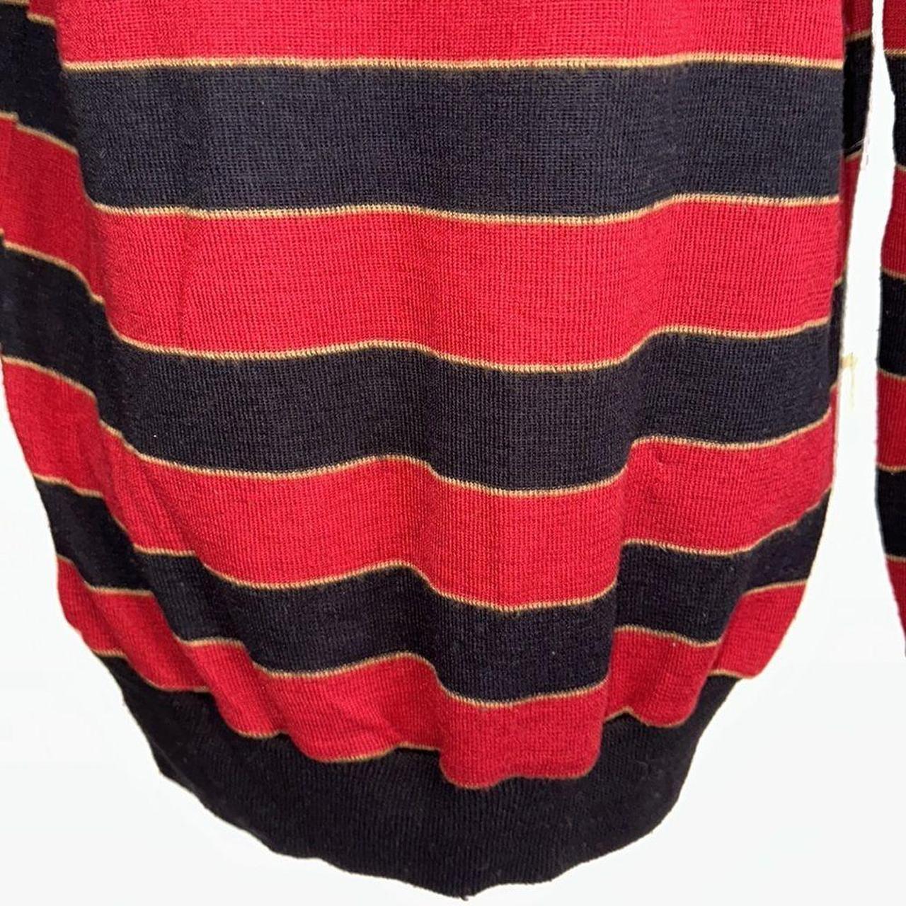 Vintage 70s Overture Red Black And Gold Striped Depop