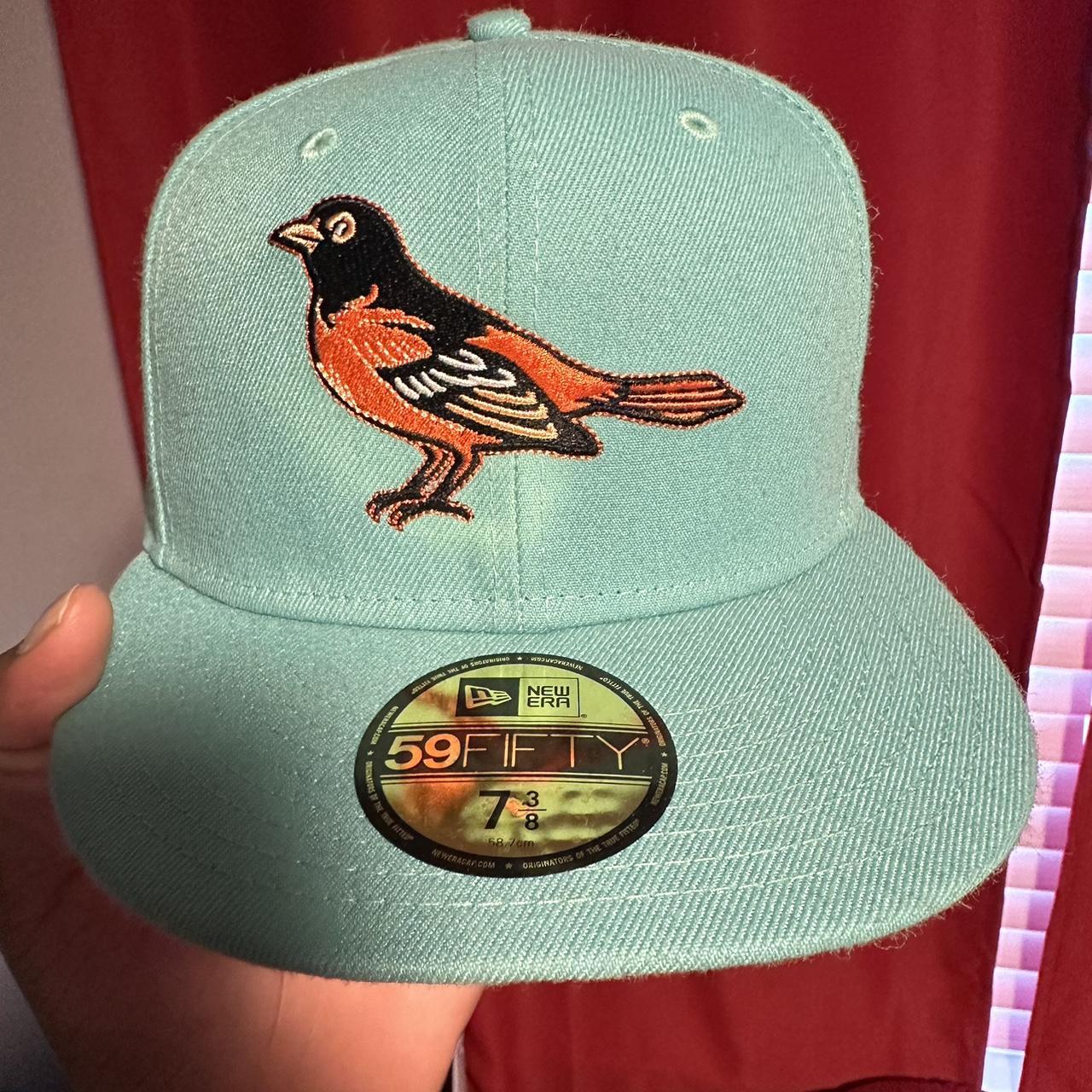 Baltimore orioles fitted hat Rare pro image drop - Depop