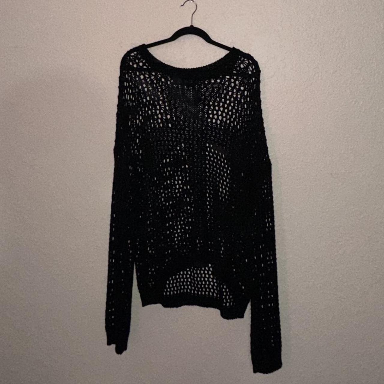 racer worldwide black cross net sweater brand new... - Depop