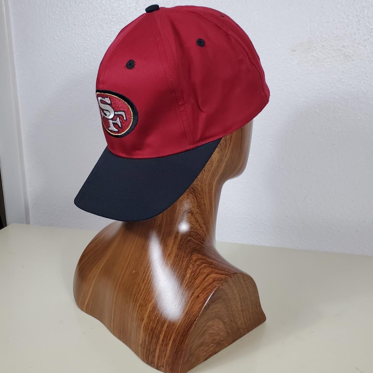 90s Logo 7 San Francisco 49ers Maroon Snapback Hat...