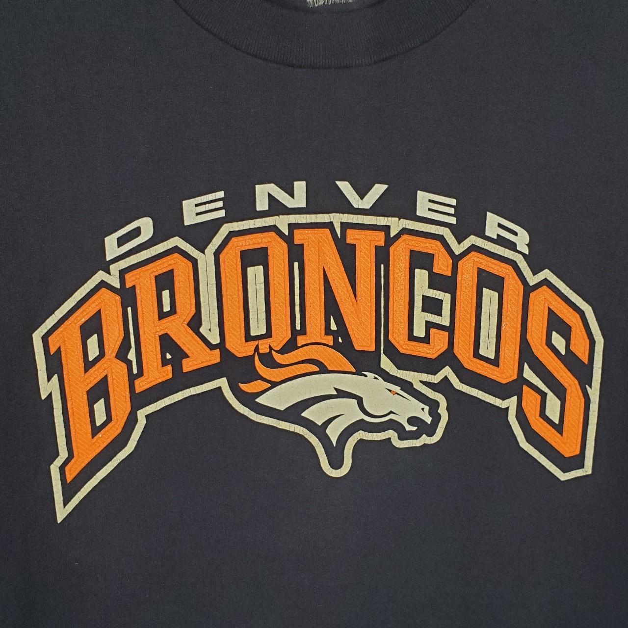 Y2K Denver Broncos Navy Tee This NFL Shop shirt is - Depop