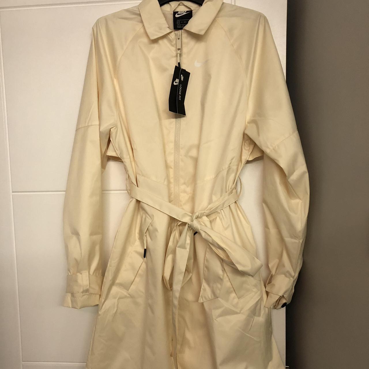 nike trench coat in cream