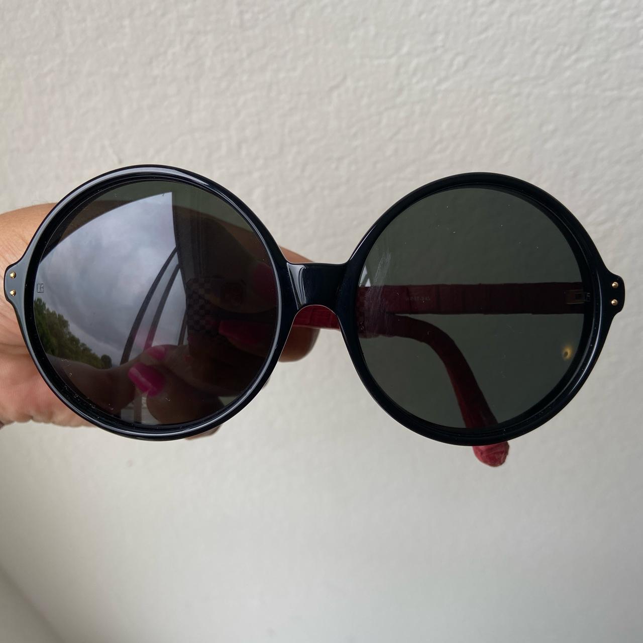 Linda farrow oversized round 2024 sunglasses