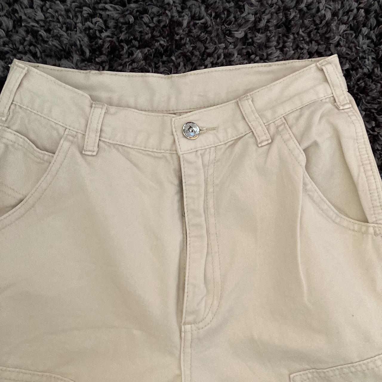 Brandy Melville Cream Cargo Trousers Jane Cargo... Depop