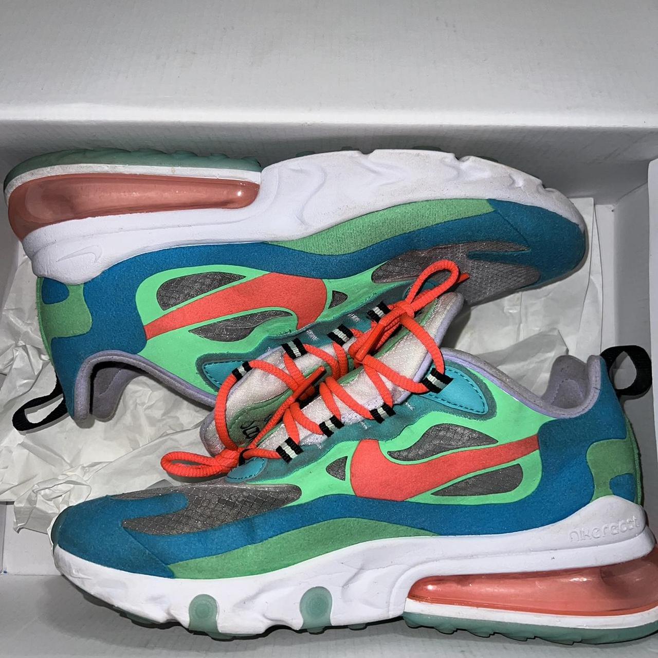 Air max 270 react with discount green crimson  and  lagoon