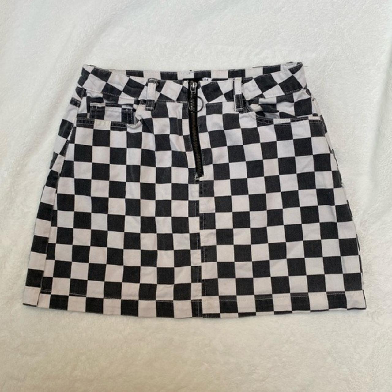 Black and white checkered skirt urban outfitters sales