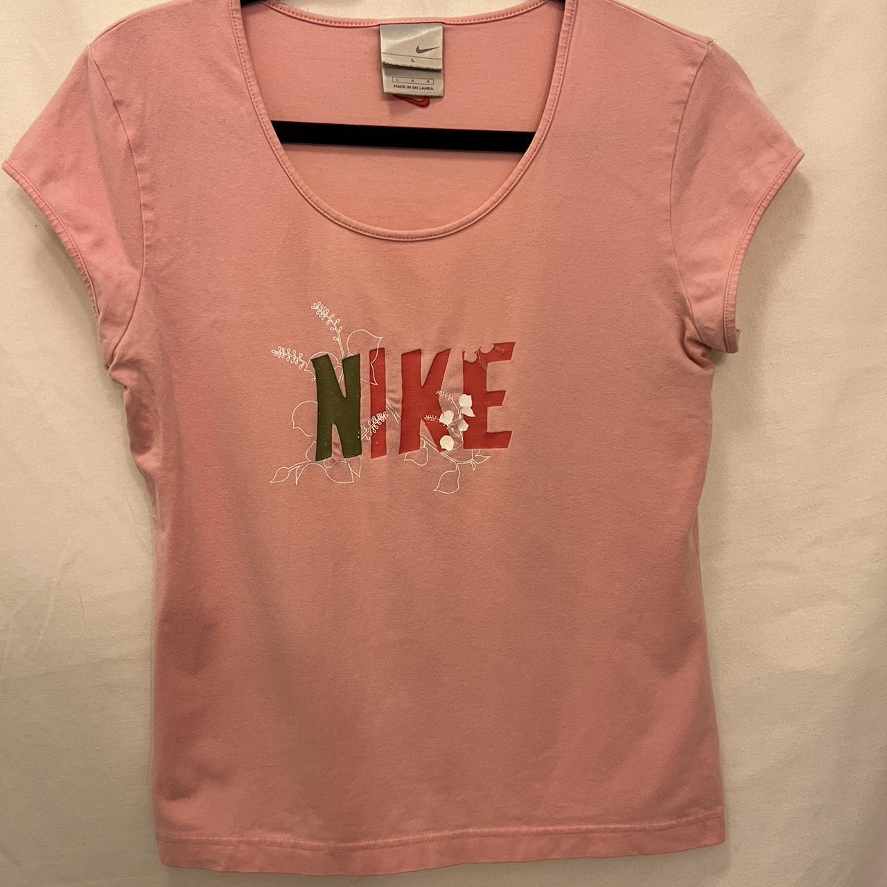 vintage pink Nike shirt Size L - Depop