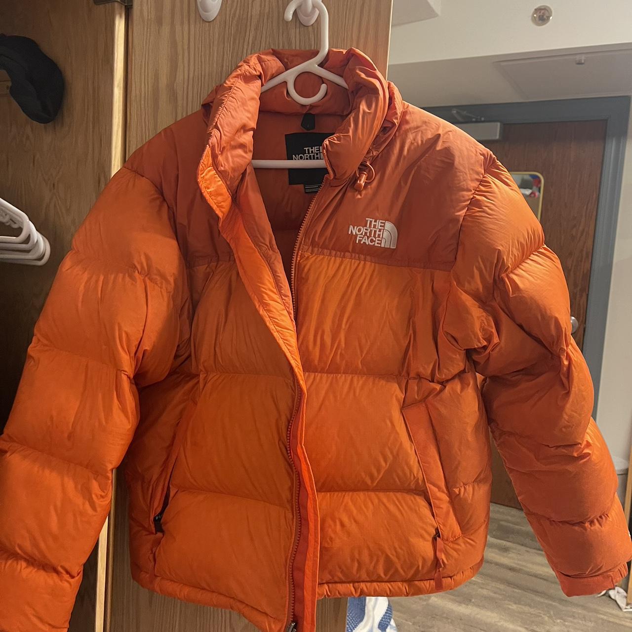 North face outlet orange puffer