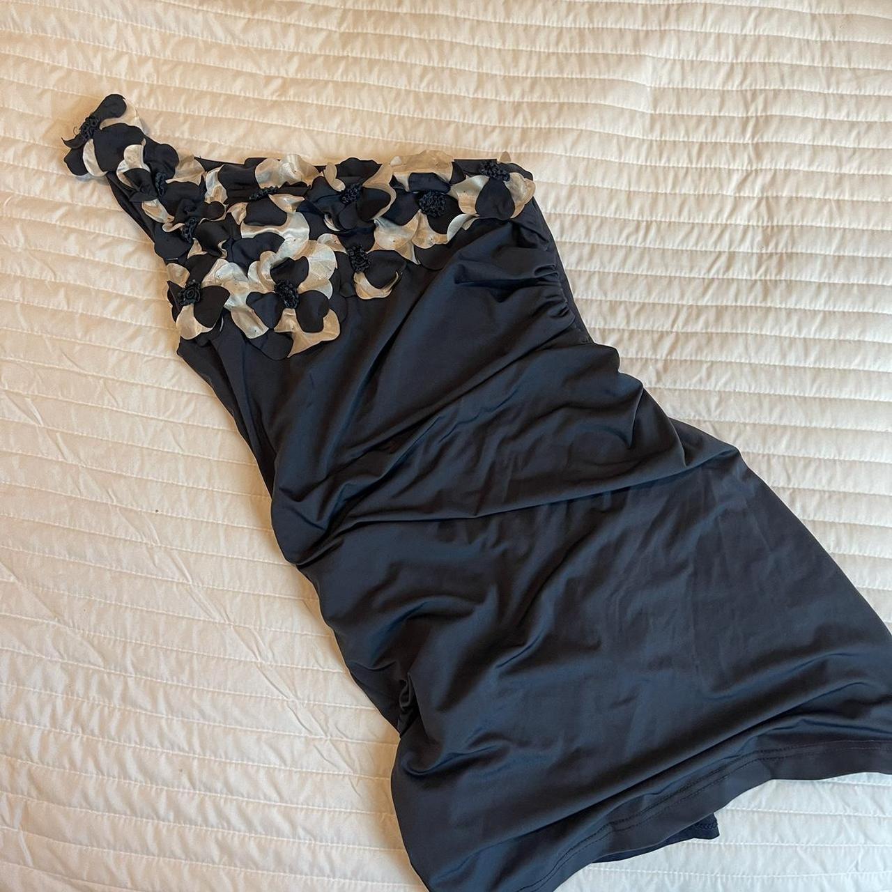One shoulder mini dress 🤍 Size S, perfect condition!... - Depop